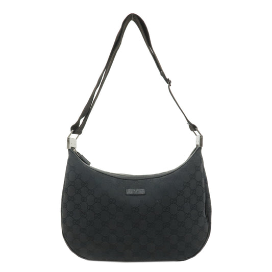 GUCCI-GG-Canvas-Leather-Shoulder-Bag-Crossbody-Bag-Black-122790