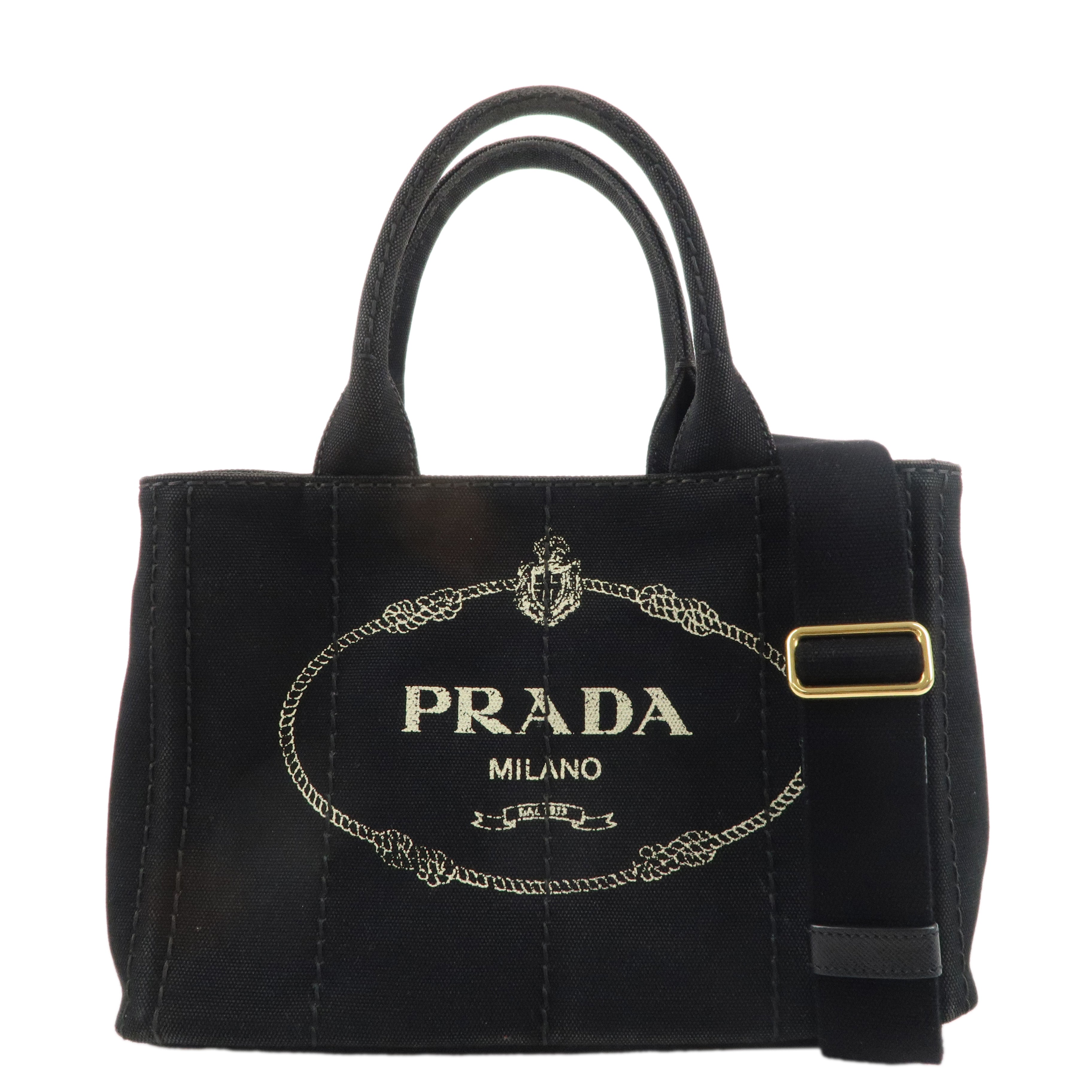 PRADA-Canapa-Mini-Canvas-2Way-Bag-Shoulder-Bag-Black-1BG439