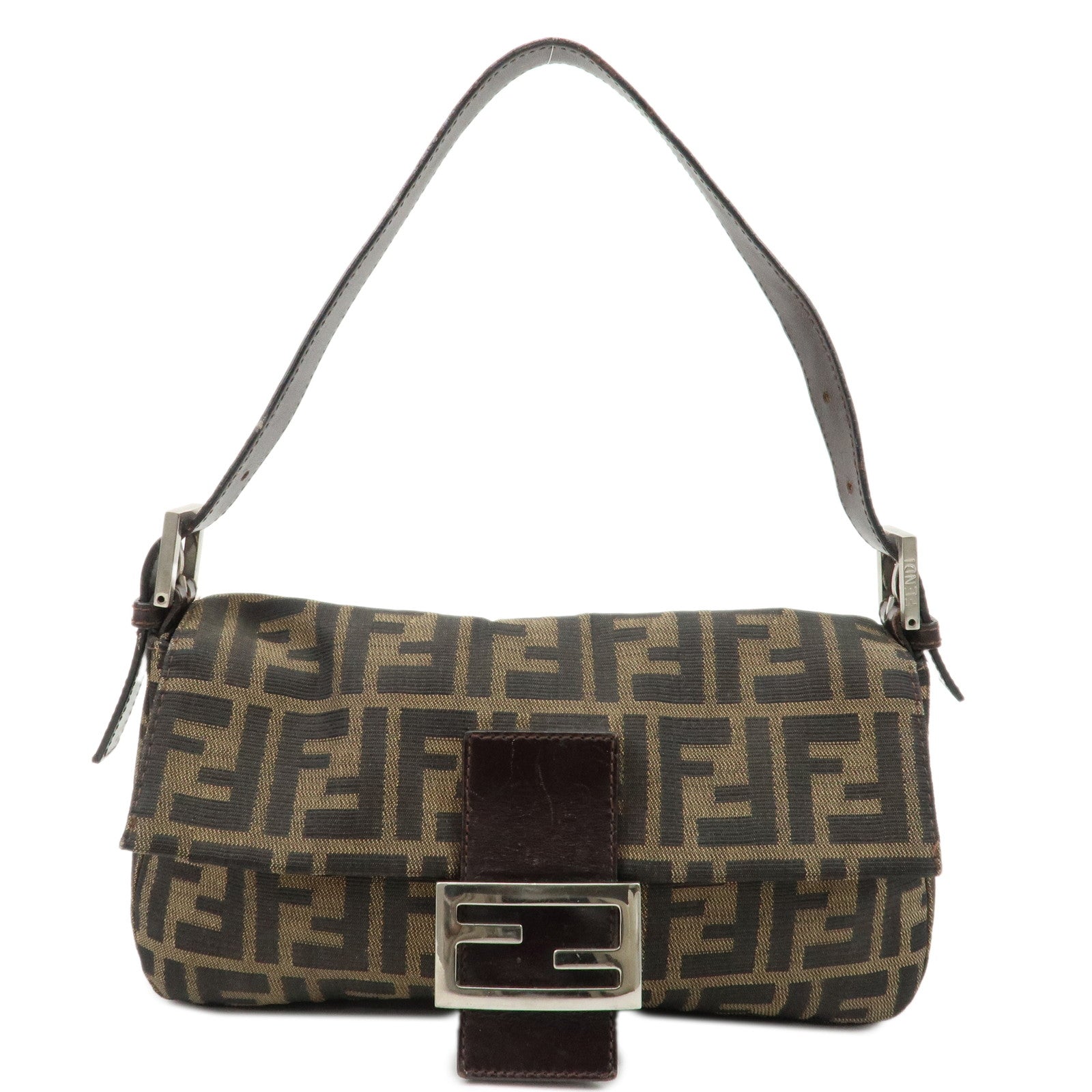 FENDI-Zucca-Mamma-Baguette-Canvas-Shoulder-Bag-Brown-26424