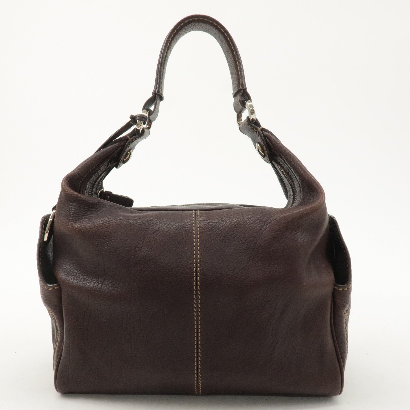 TOD’S Leather One-shoulder Bag Shoulder Bag Hand Bag Brown