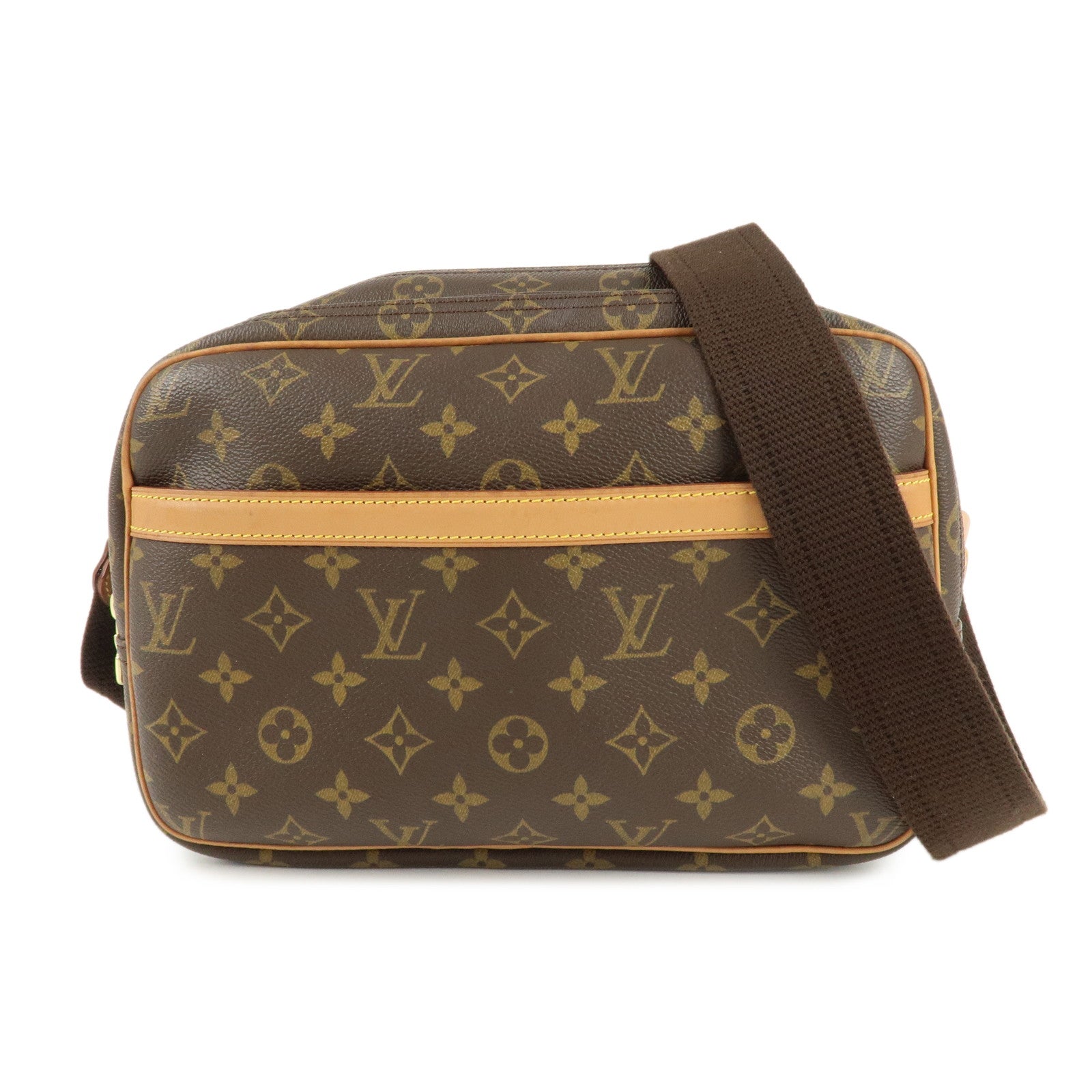 Louis-Vuitton-Monogram-Reporter-PM-Shoulder-Bag-Brown-M45254