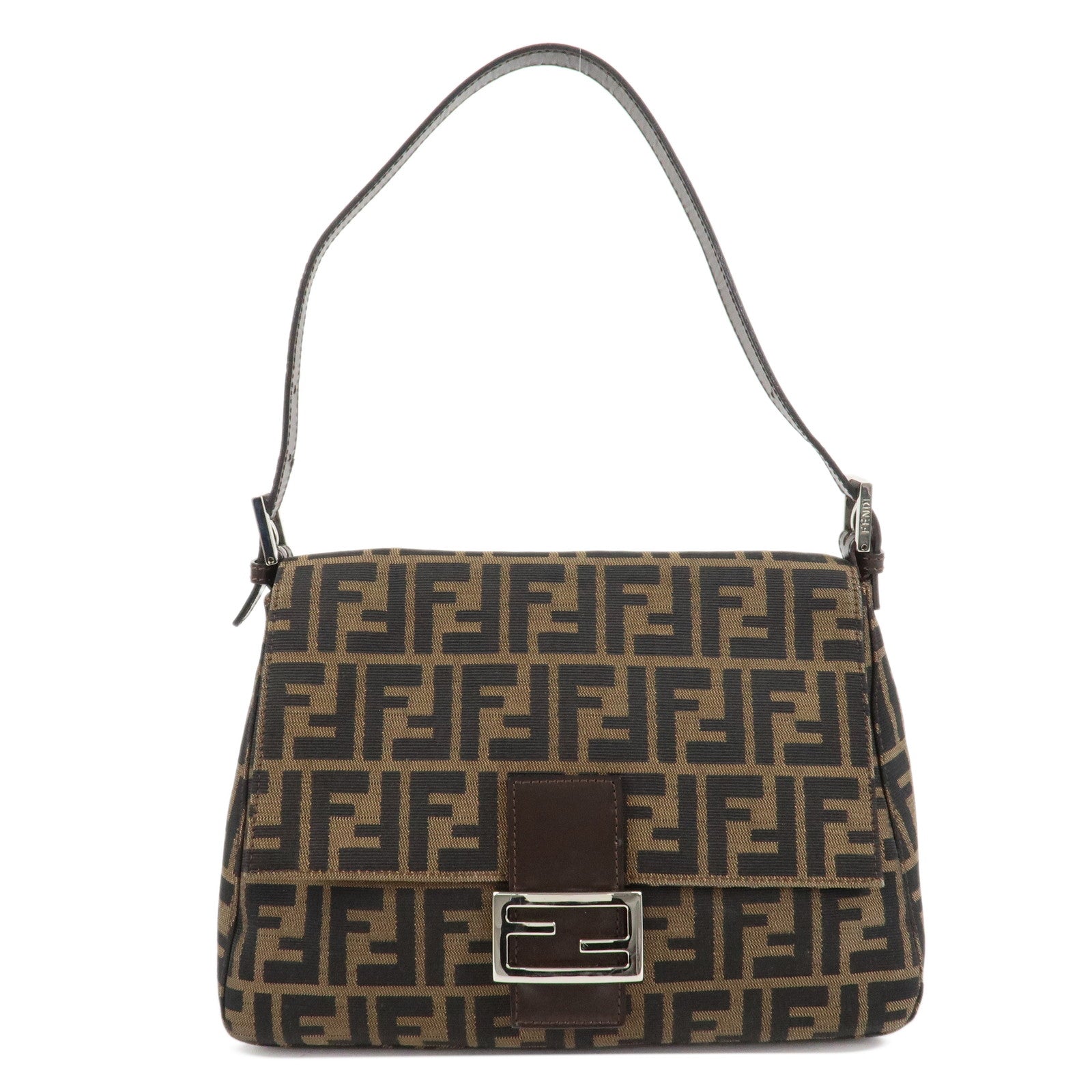 FENDI-Mamma-Baguette-Zucca-Canvas-Leather-Shoulder-Bag-26325