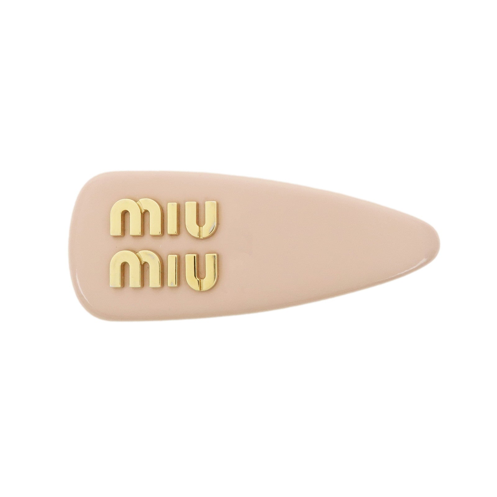 MIU-MIU-Patent-Leather-Hair-Clip-Pink-Beige