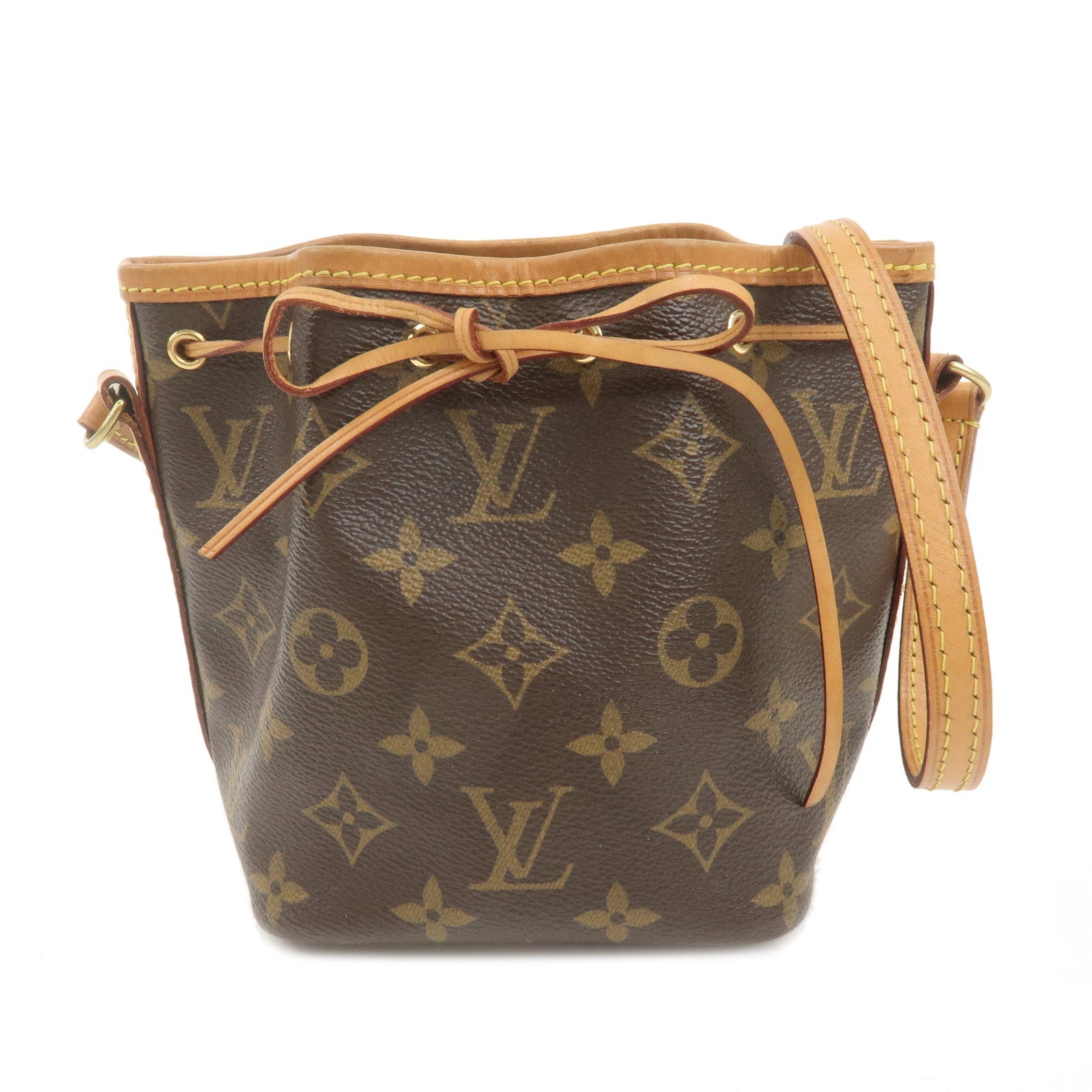 Louis Vuitton Monogram Nano Noe Shoulder Bag Brown M41346