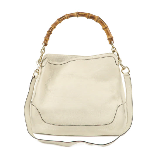 GUCCI-Bamboo-GG-Canvas--Leather-Diana-2WAY-Bag-Ivory-282315