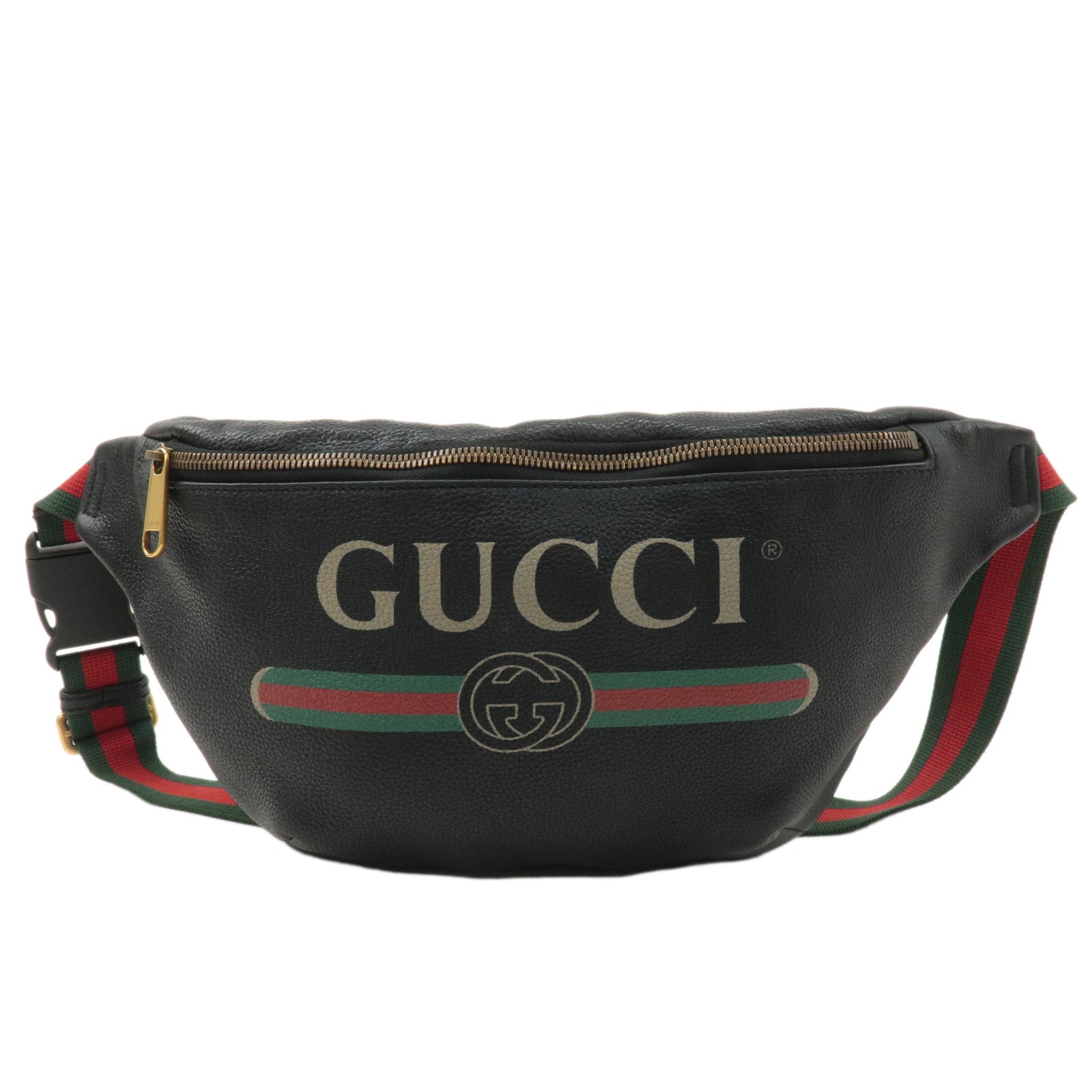 GUCCI Sherry Leather Waist Bag Black 493869