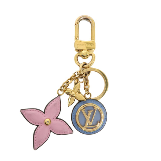 Louis-Vuitton-Porte-Cles-Preppy-Flower-Key-Charm-Pink-Gold-M00363