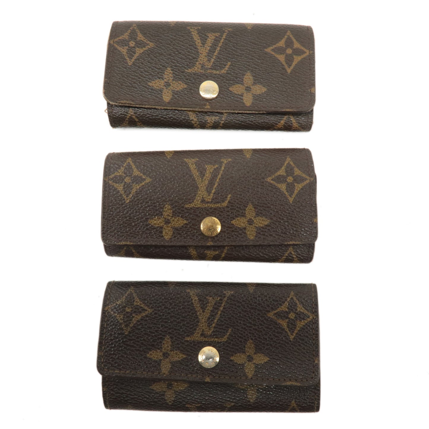 Louis Vuitton Set of 3 Monogram Multicles 4&6 Key Case Key Holder