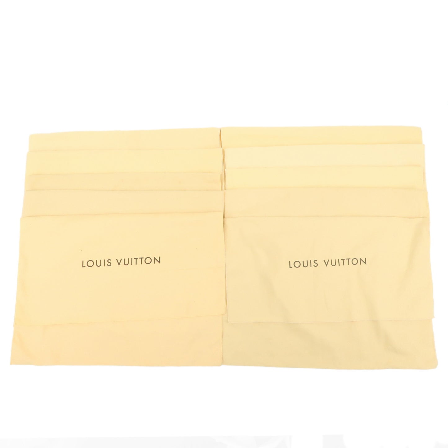 Louis-Vuitton-Set-of-10-Dust-Bag-Flap-Style-Beige-Brown