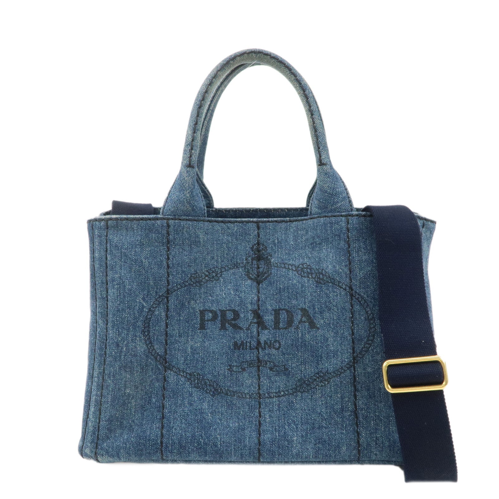 PRADA-Canapa-Mini-Canvas-2Way-Bag-Black-1BG439