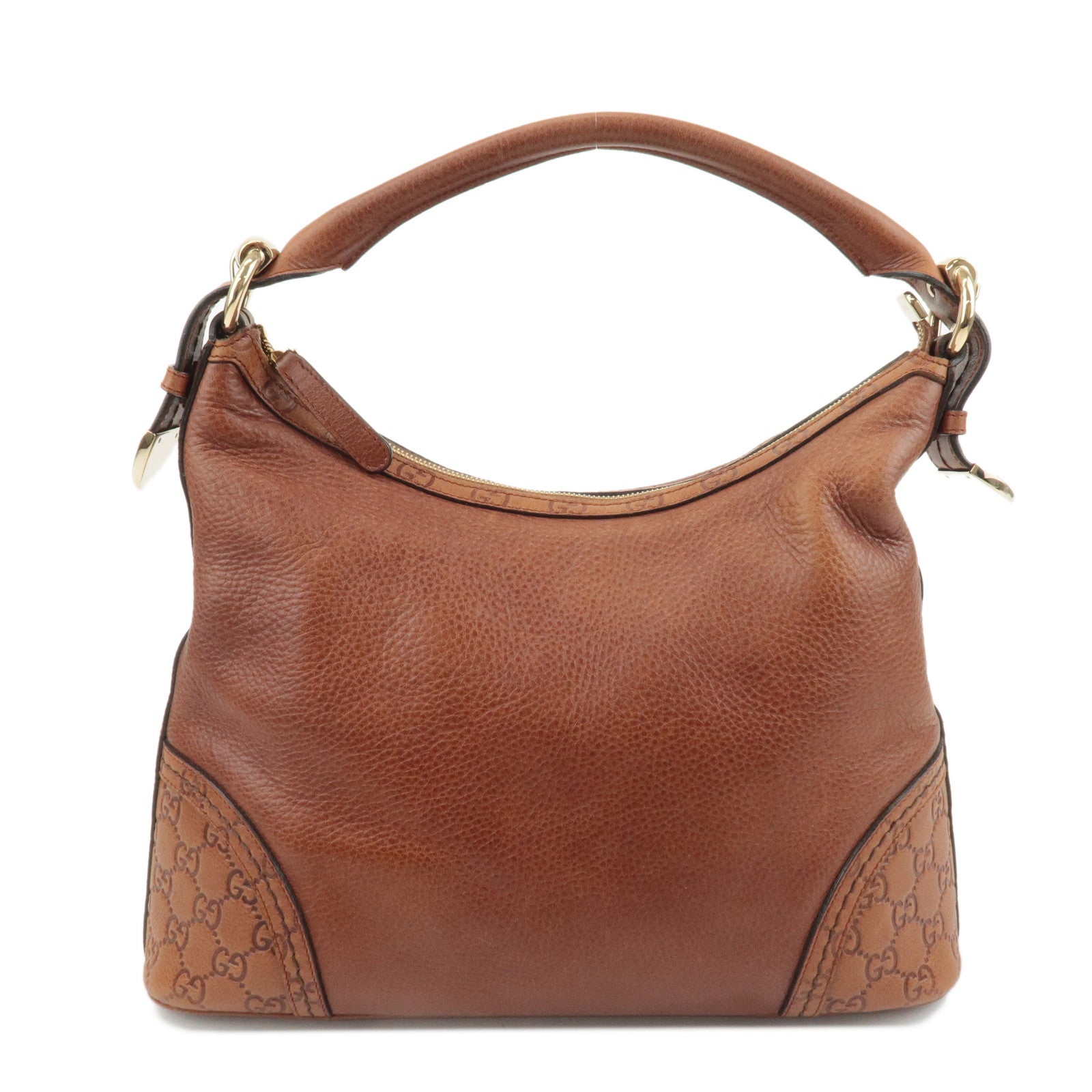 GUCCI-Guccissima-Leather-Shoulder-Bag-Brown-181515