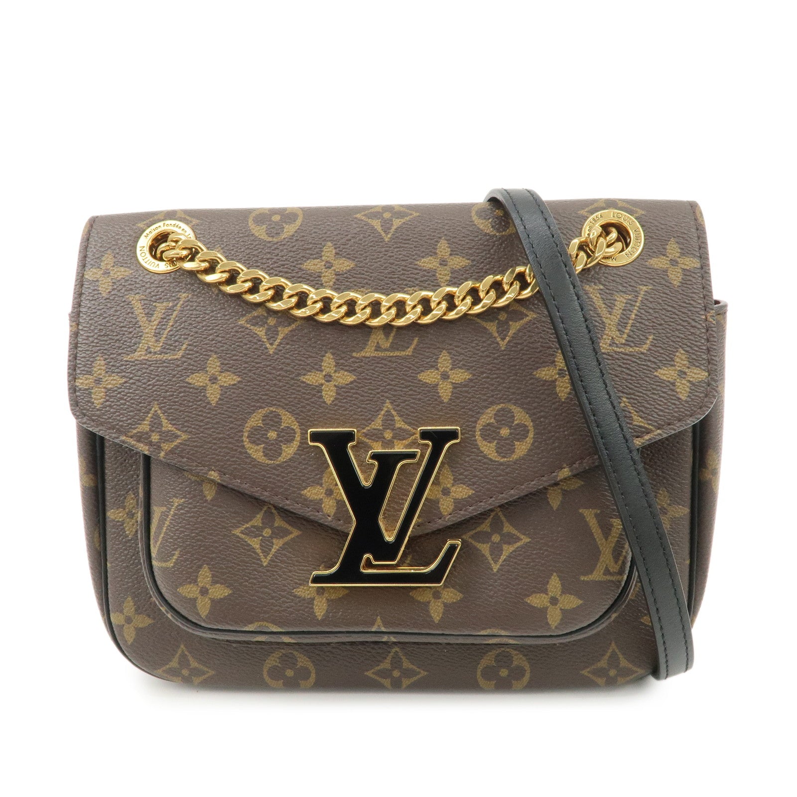Louis-Vuitton-Monogram-Passy-Crossbody-Chain-Shoulder-Bag-M45592