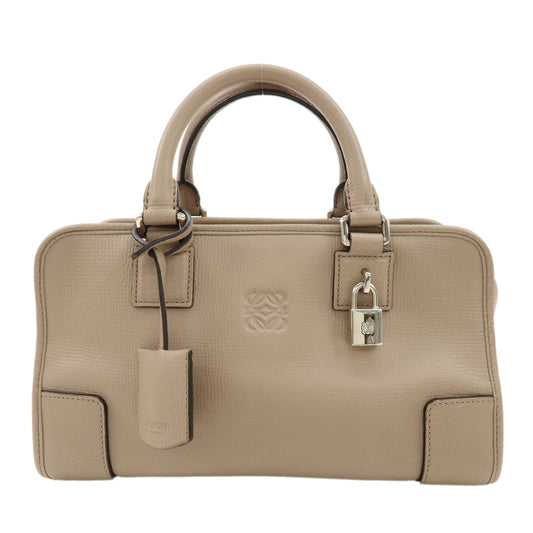 LOEWE-Anagram-Leather-Amasona28-Hand-Bag--Greige