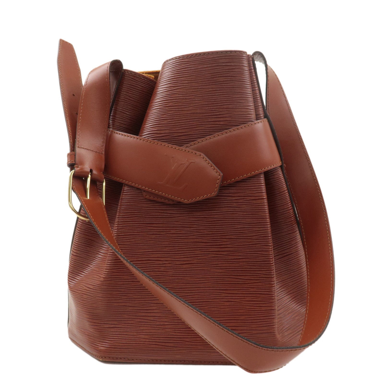 Louis-Vuitton-Epi-Sac-D'epaule-PM-Bucket-Bag-Kenya-Brown-M80203