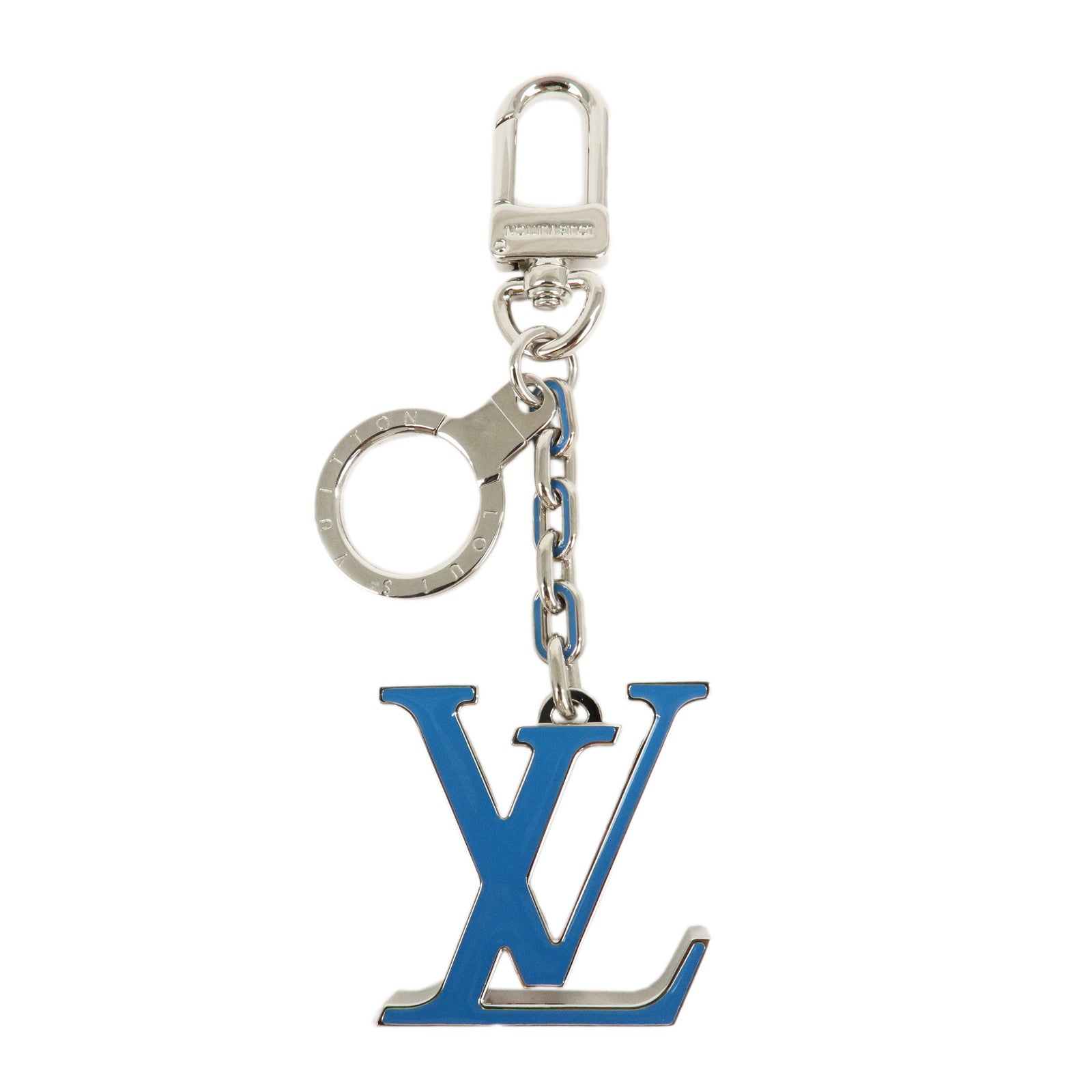 Louis-Vuitton-Porto-Cles-Neo-LV-Soft-Key-Chain-Blue-Silver-M69303