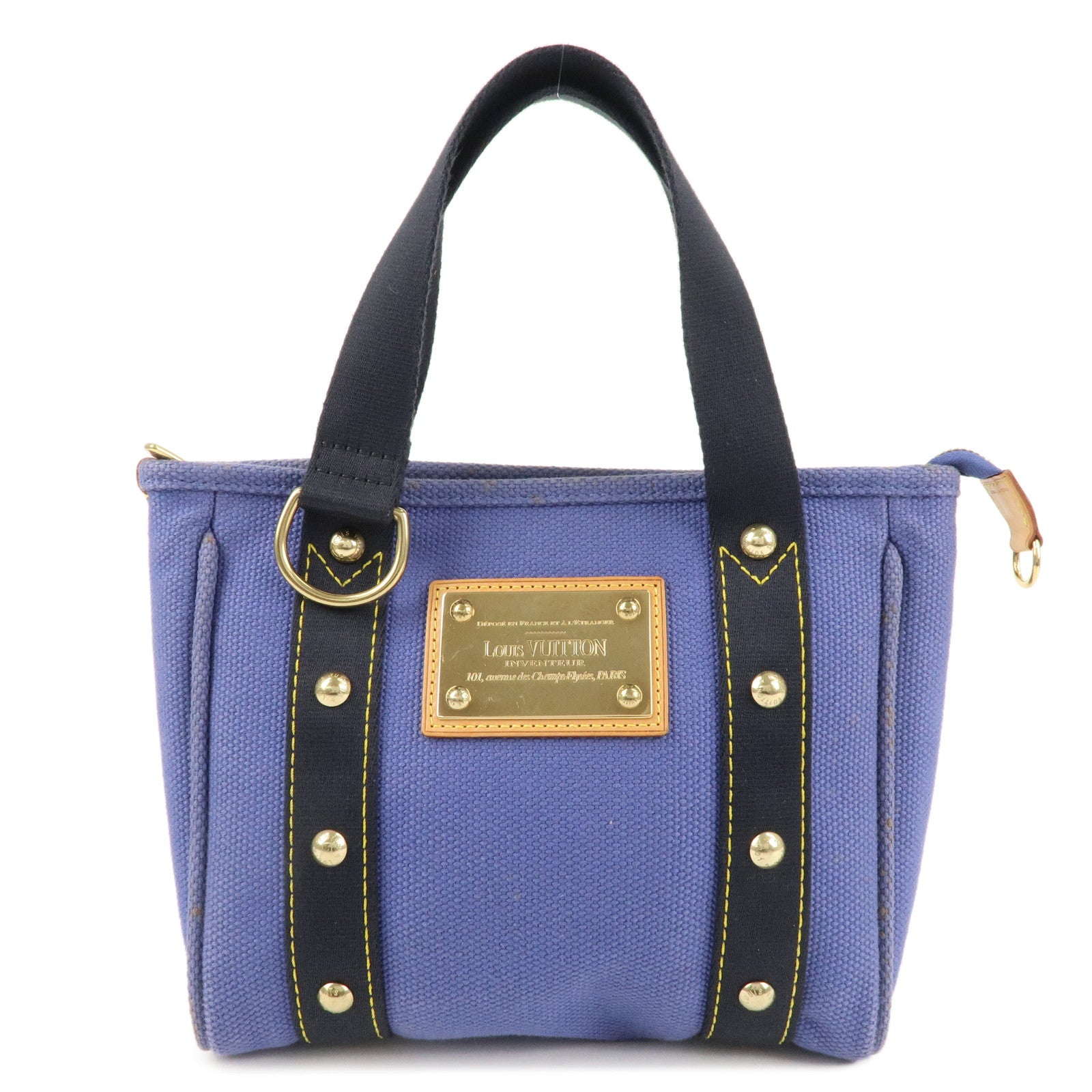 Louis-Vuitton-Antigua-Cabas-PM-Hand-Bag-Blue-M40090