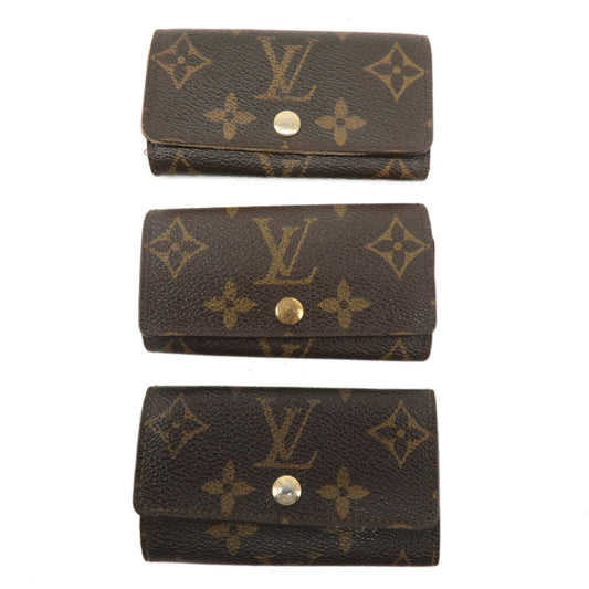 Louis-Vuitton-Set-of-3-Monogram-Multicles-4&6-Key-Case-Key-Holder