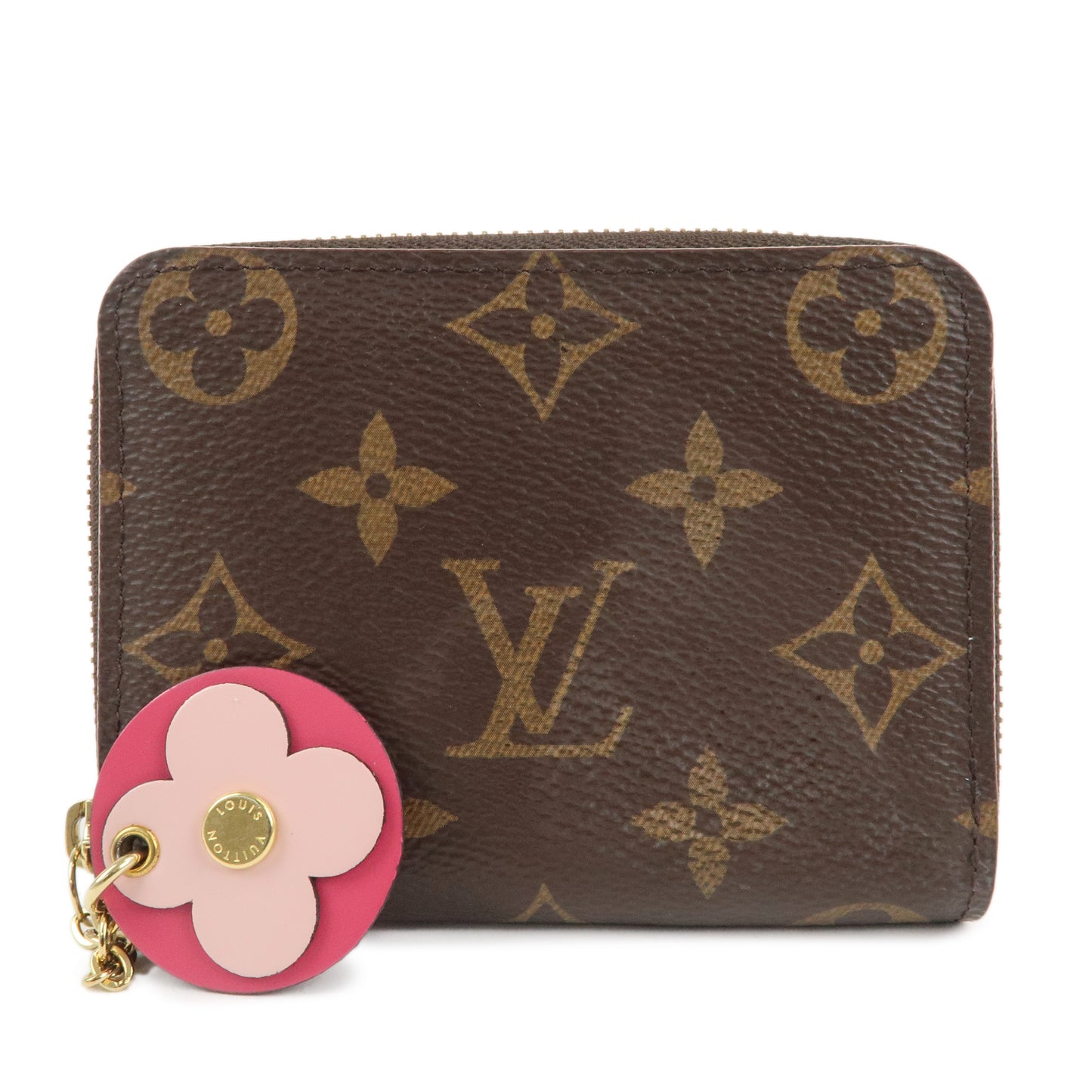 Louis Vuitton Monogram Zippy Coin Purse Flower Charm M68332