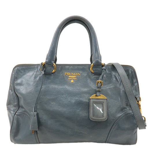 PRADA-Leather-2Way-Bag-Hand-Bag-Shoulder-Bag-Light-Blue