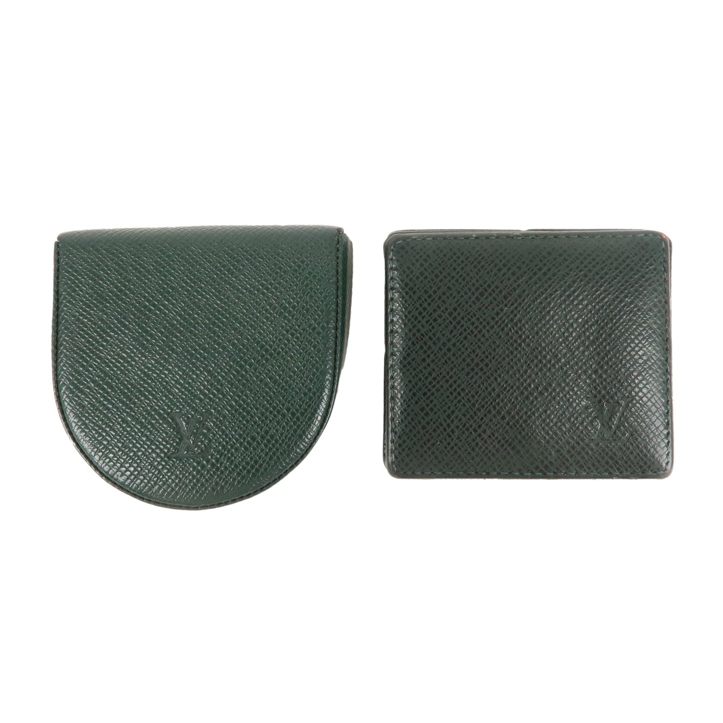 Louis Vuitton Taiga Set of 2 Coin Case Epicea M30384 M30374