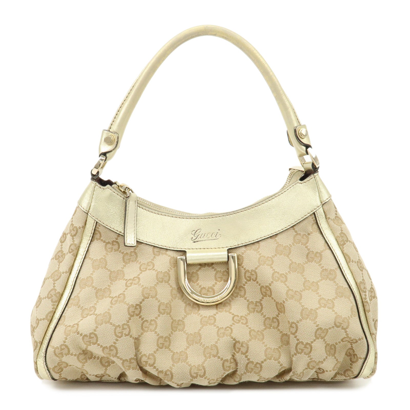 GUCCI-Abbey-GG-Canvas-Leather-Shoulder-Bag-Beige-Gold-190525