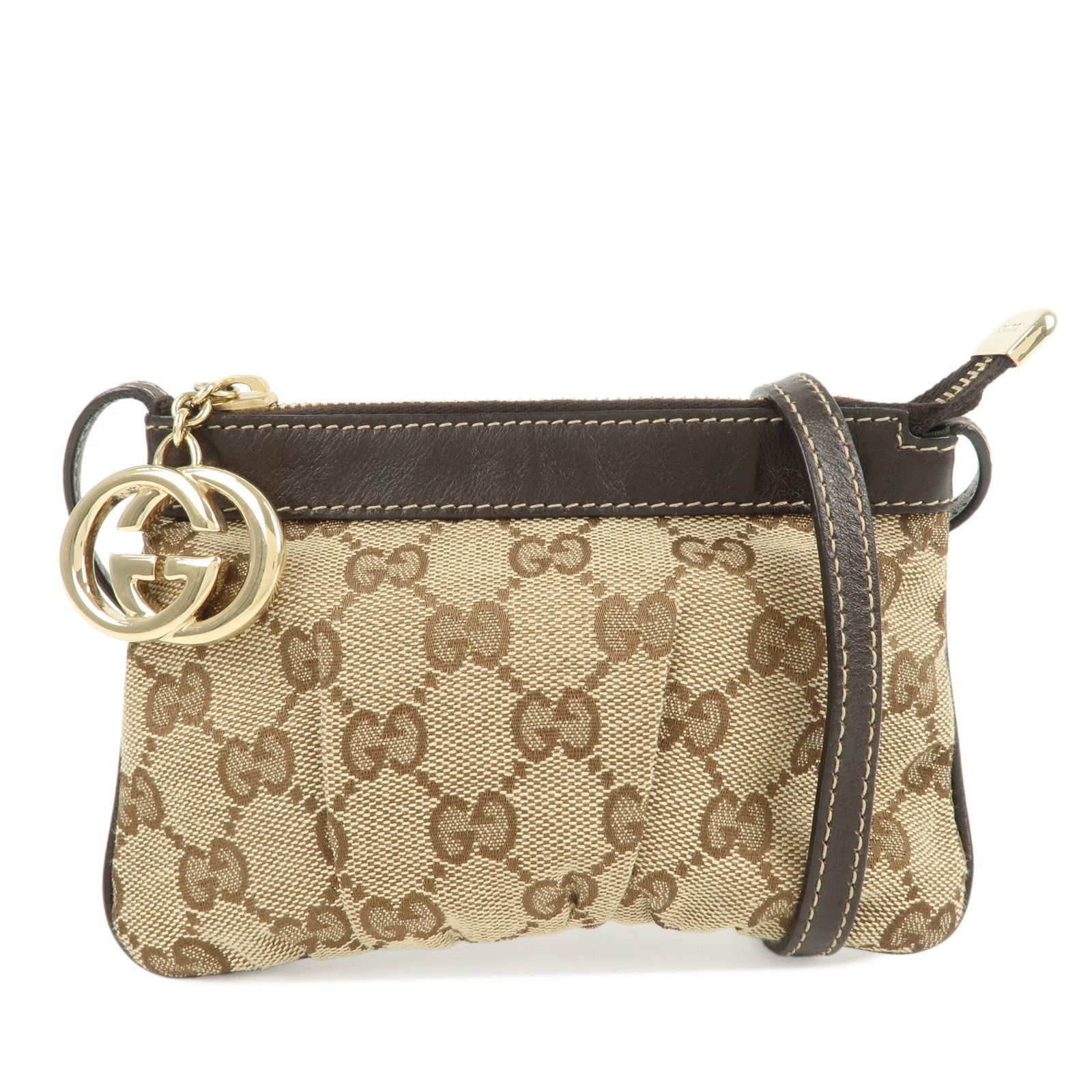 GUCCI-Interlocking-G-GG-Canvas-Leather-Shoulder-Bag-212216