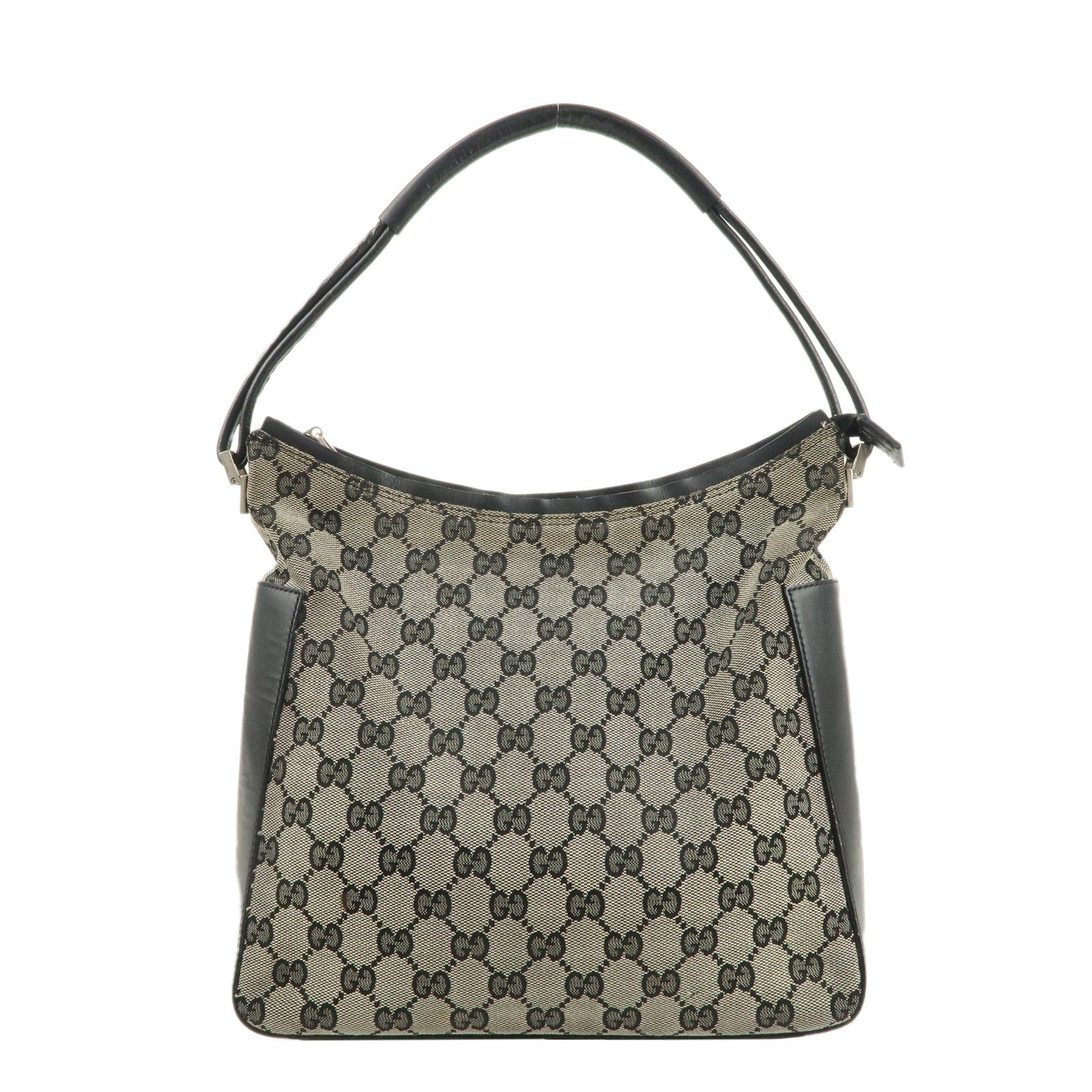 GUCCI-GG-Canvas-Leather-Shoulder-Bag-White-Black-001.3766