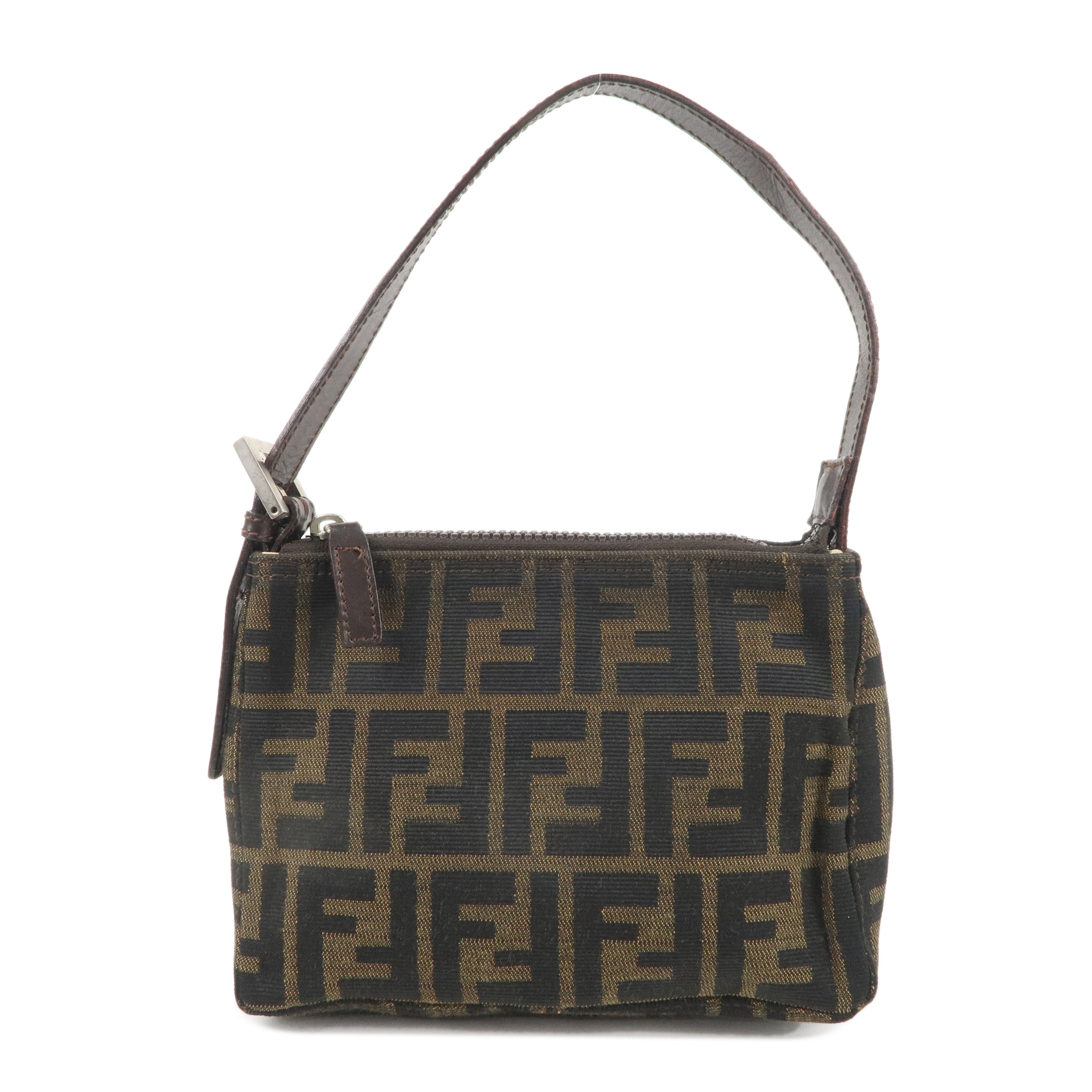 FENDI-Zucca-Canvas-Leather-One-Shoulder-Bag-Brown-Black – dct-ep_vintage  luxury Store