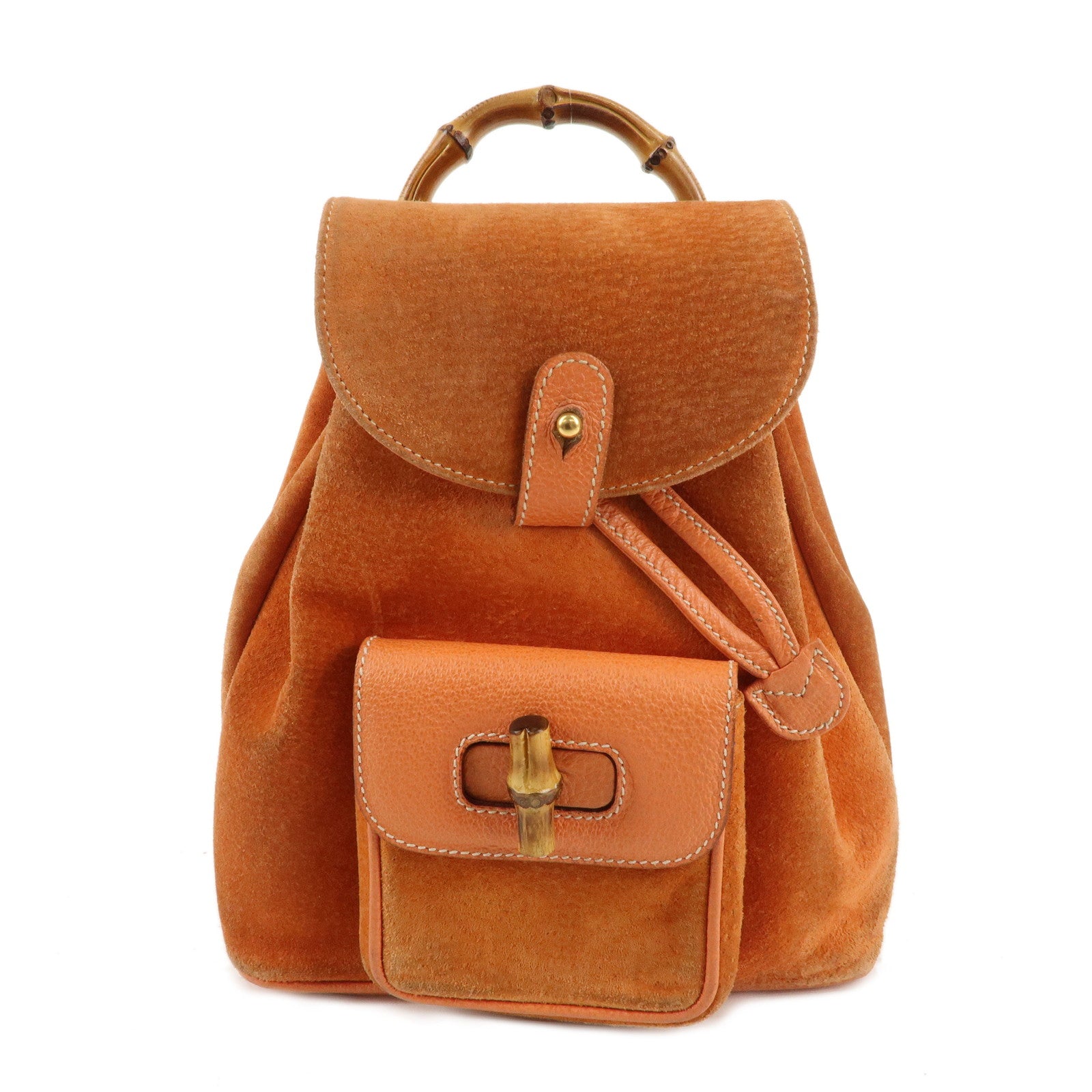 GUCCI-Bamboo-Suede-Ruck-Sack-Back-Pack-Orange-003.3444.0030