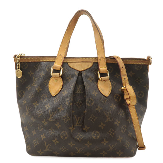 Louis-Vuitton-Monogram-Palermo-PM-2Way-Hand-Bag-Brown-M40145