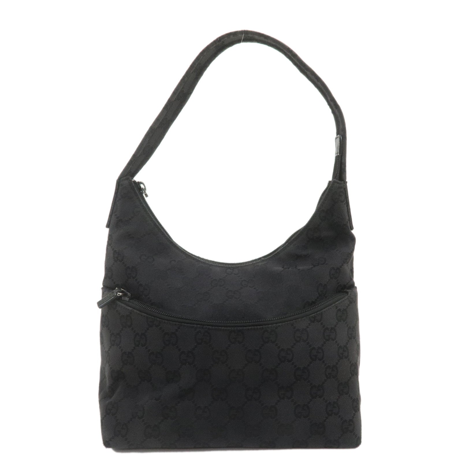 GUCCI-GG-Canvas-Leather-Shoulder-Bag-Hand-Bag-Black-001.3386