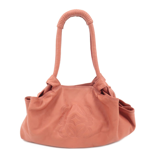 LOEWE-Anagram-Leather-Nappa-Aire-Hand-Bag-Shoulder-Bag-Pink