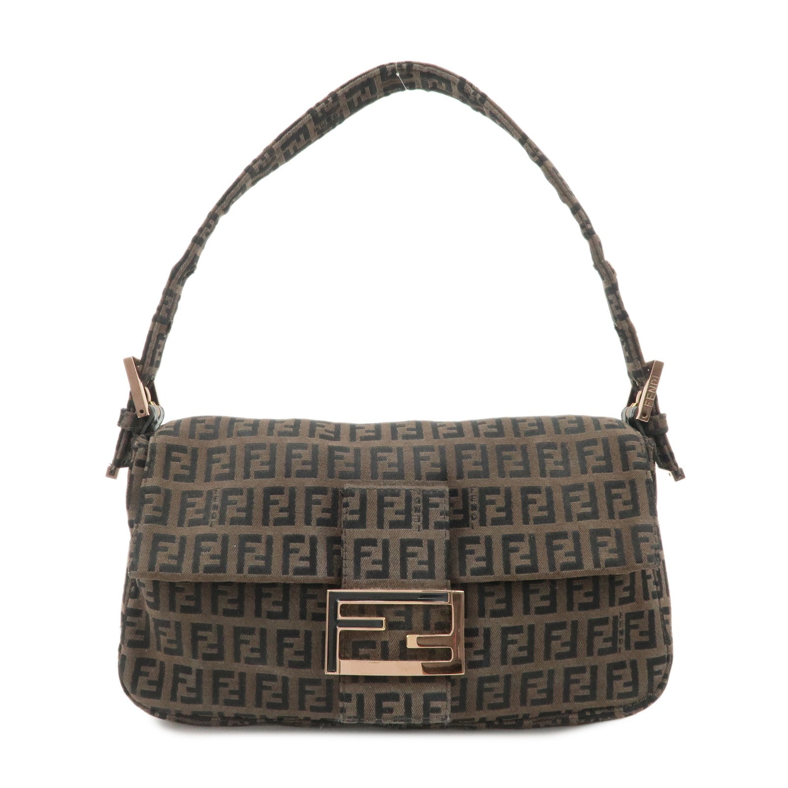 FENDI-Mamma-Baguette-Canvas-Shoulder-Bag-Brown-Black-26424