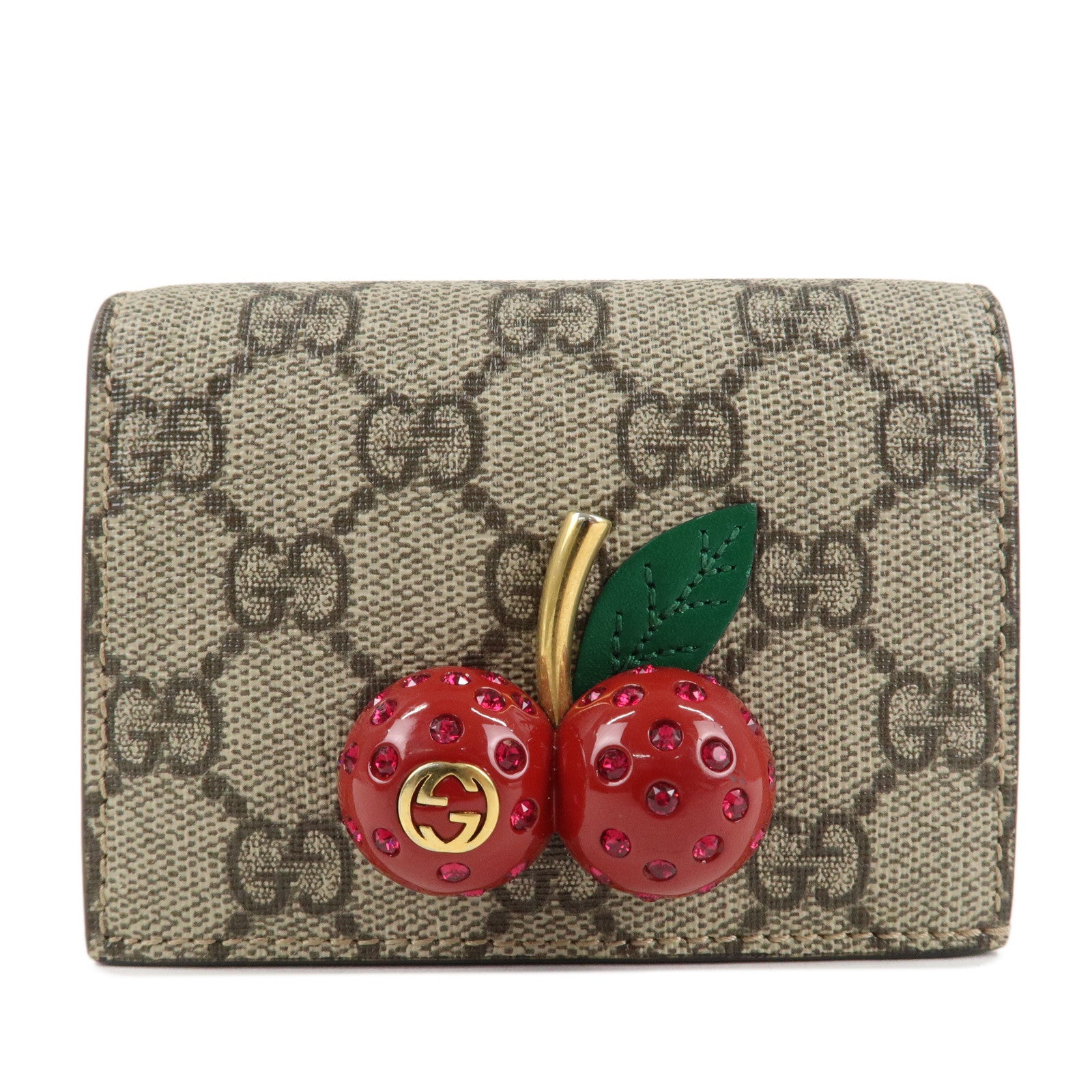 GUCCI-Interlocking-GG-Supreme-Plastic-Card-Case-Coin-Case-Cherry