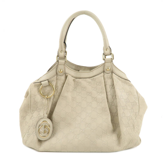 GUCCI-Sukey-Guccissima-Leather-Tote-Bag-Hand-Bag-Ivory-211944