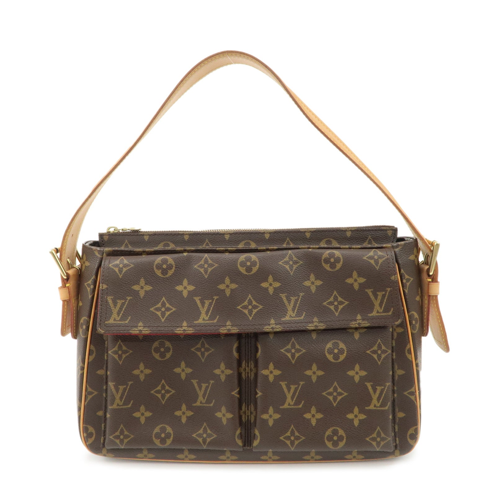 Louis-Vuitton-Monogram-Viva-Cite-GM-Shoulder-Bag-FA-Engraved-M51163Used-F/S