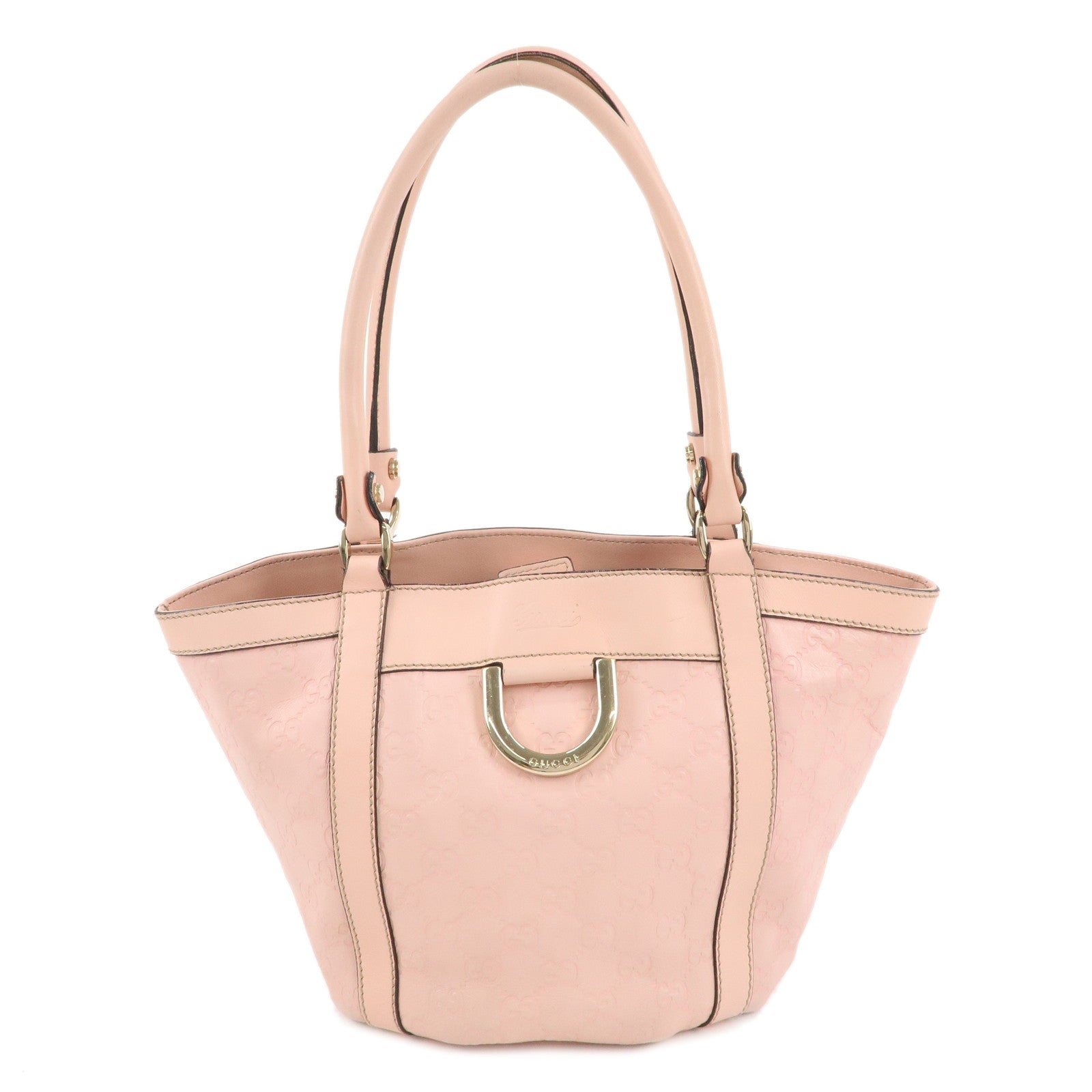 GUCCI Guccissima Abbey Leather Tote Bag Pink 211983