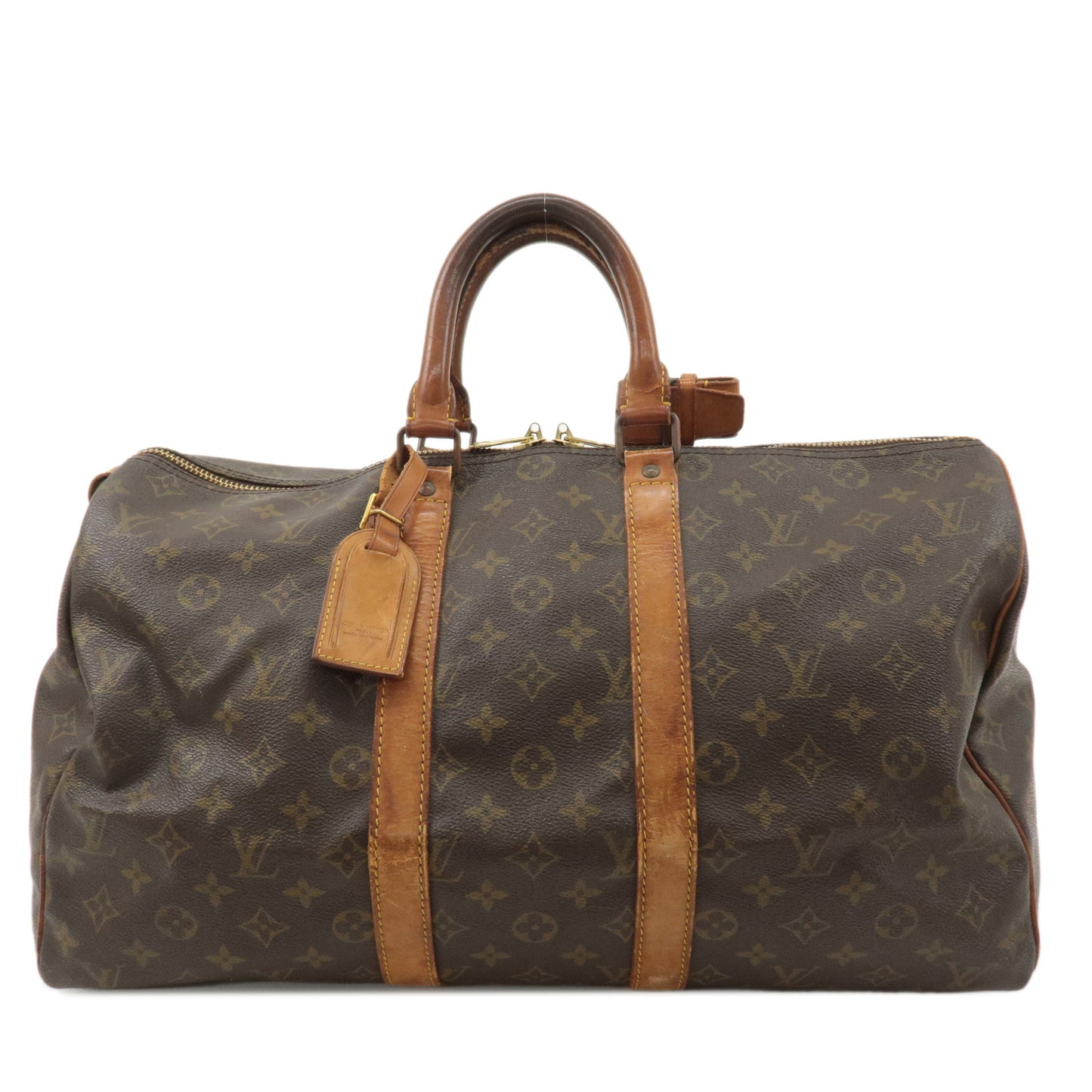 Louis Vuitton Monogram Keep All 45 Boston Bag Brown M41428