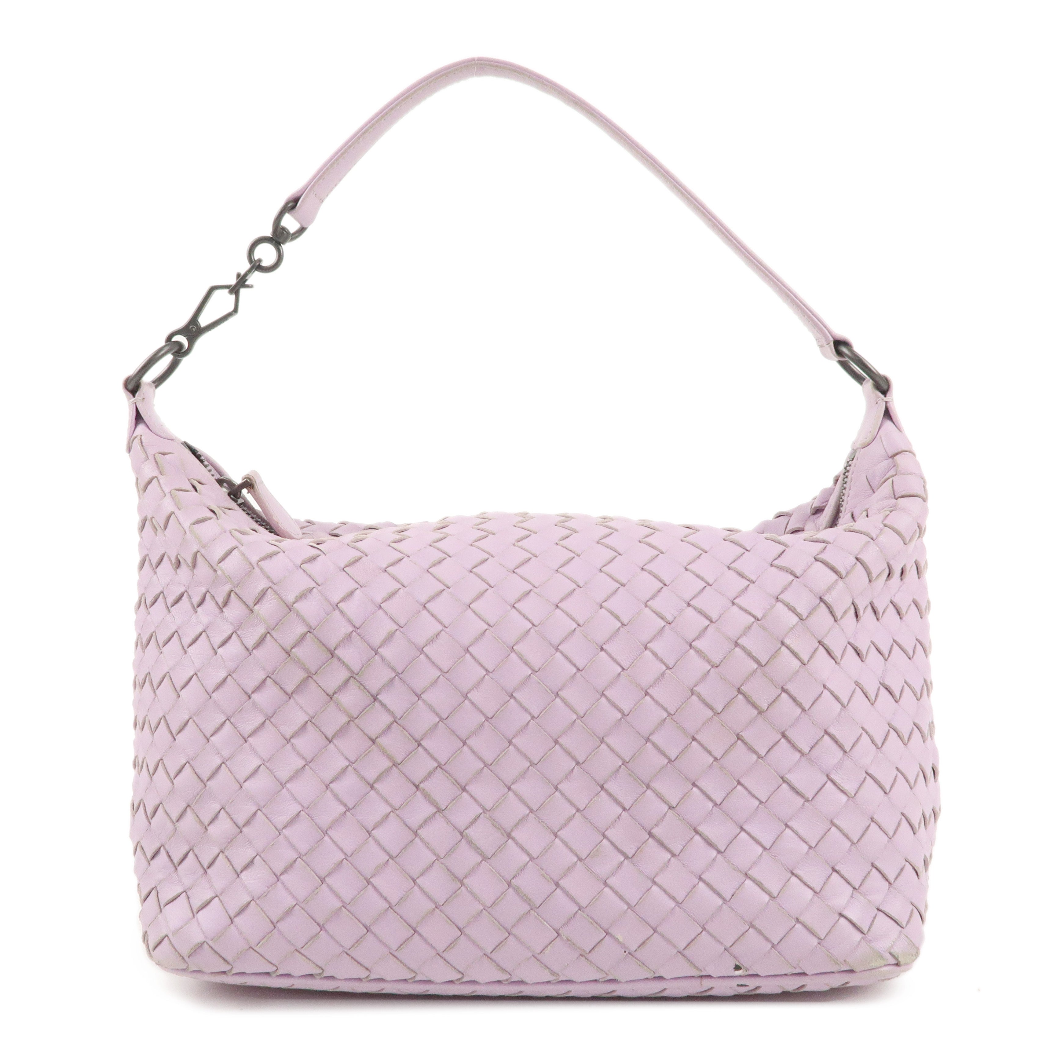 BOTTEGA VENETA Intrecciato Leather Shoulder Bag Lavender