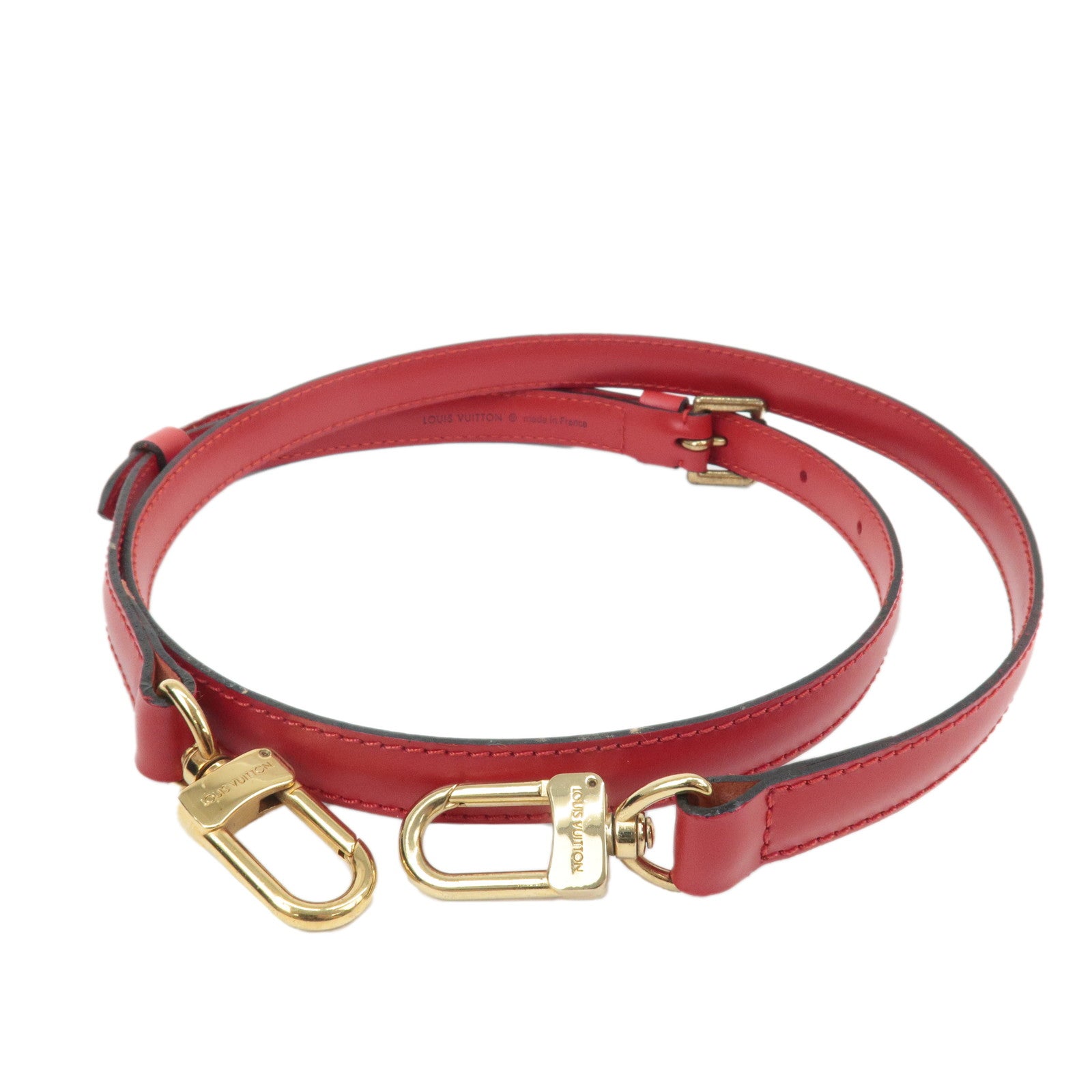Louis Vuitton Adjustable Shoulder Strap for Epi Bags Castilian Red 120cm Used