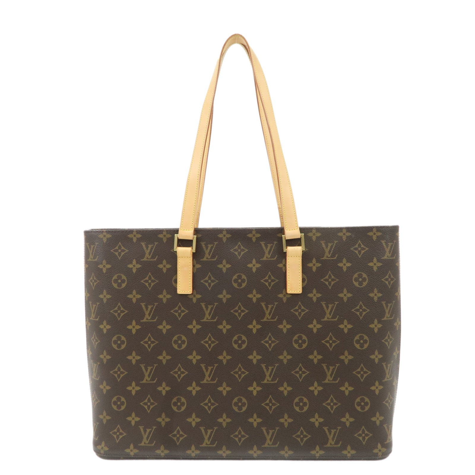 Louis-Vuitton-Monogram-Luco-Tote-Bag-Hand-Bag-Brown-M51155