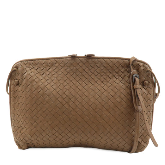 BOTTEGA-VENETA-Intrecciato-Leather-Shoulder-Bag-Brown-245355