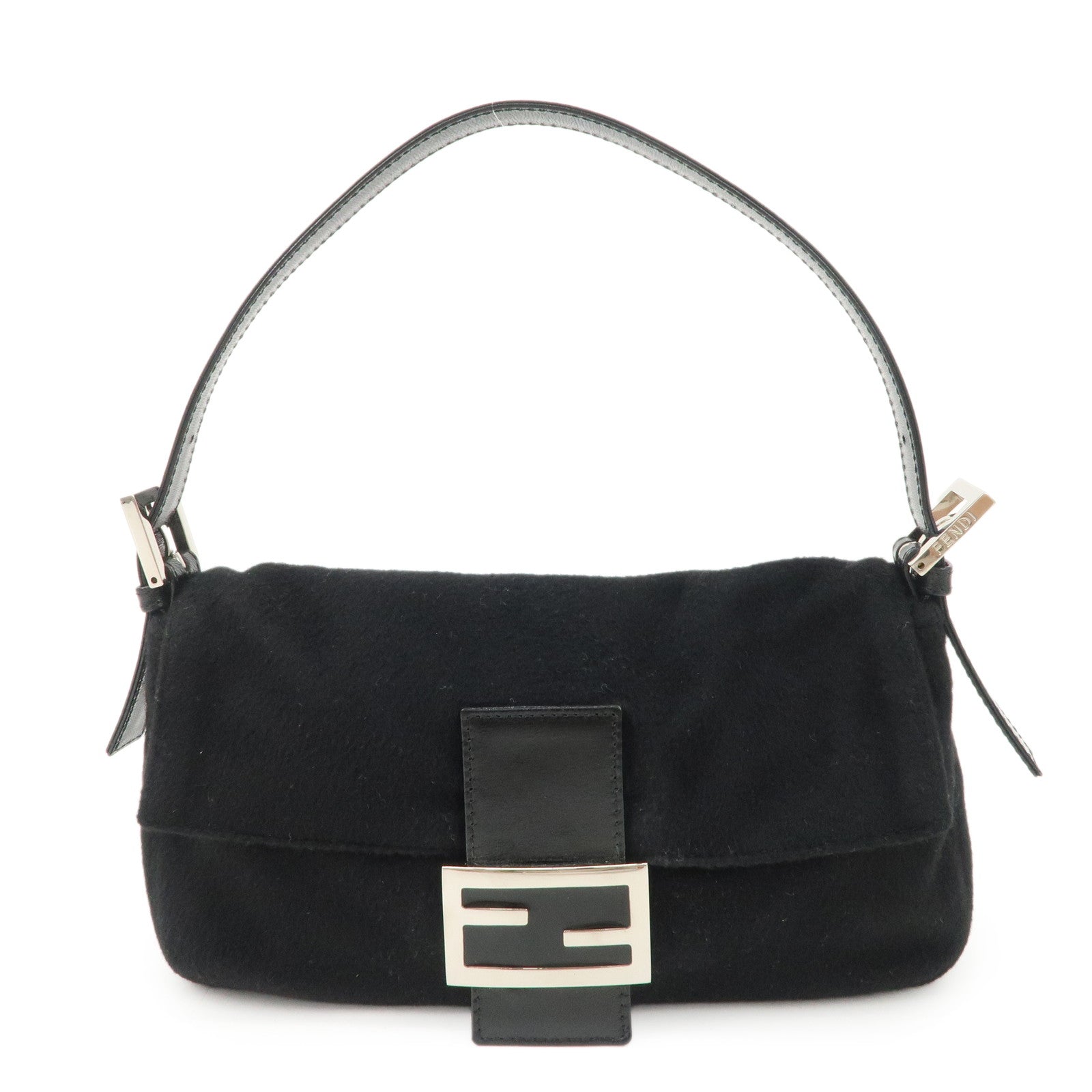 FENDI-Mamma-Baguette-Cashmere-Leather-Shoulder-Bag--Black-26424