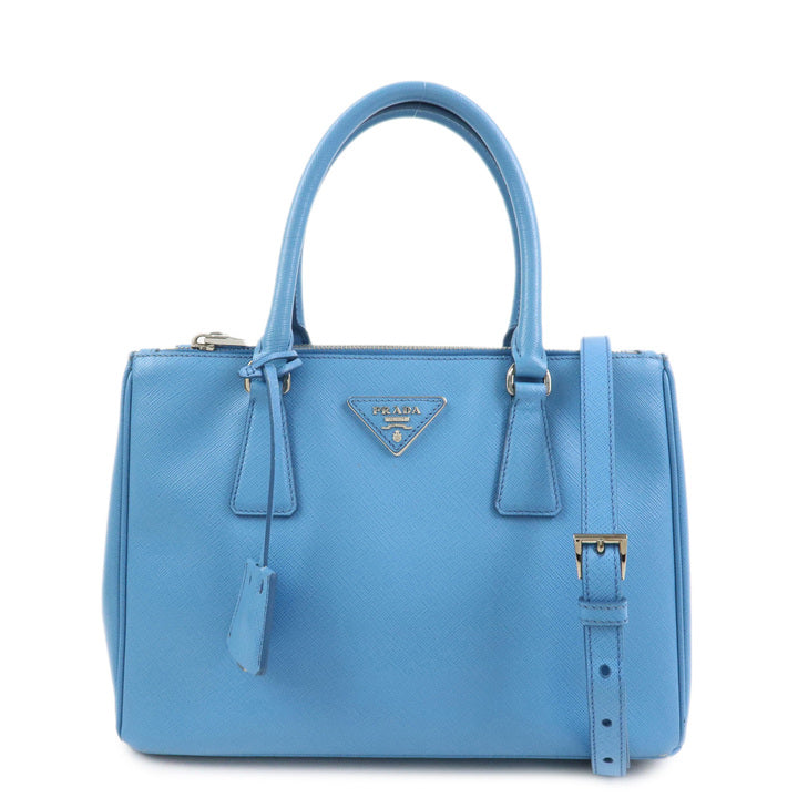 PRADA Traingle Logo Galleria 2Way Shoulder Bag Hand Bag 1BA863