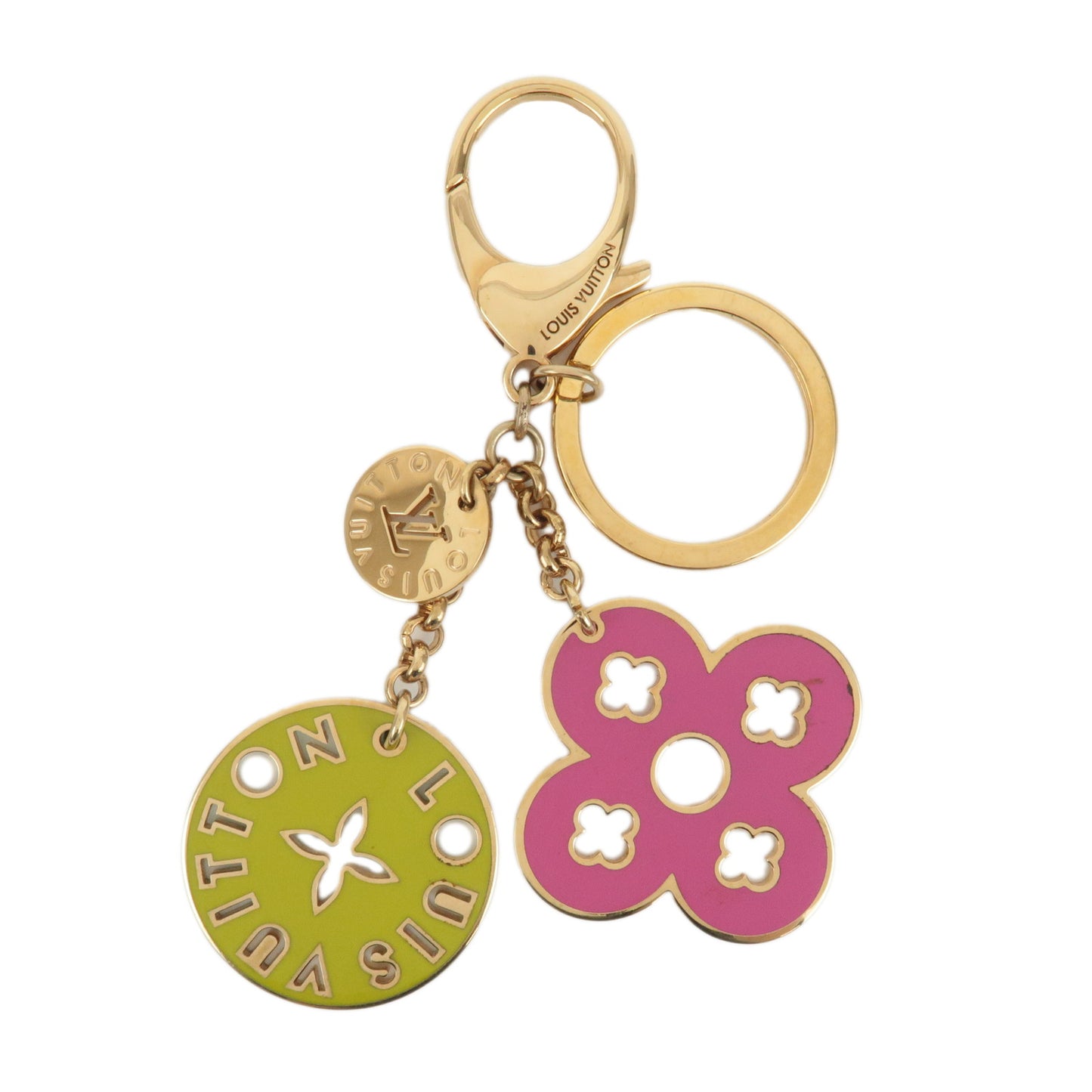 Louis-Vuitton-Porte-Cles-Looping-Bag-Charm-Pink-Green-M66006