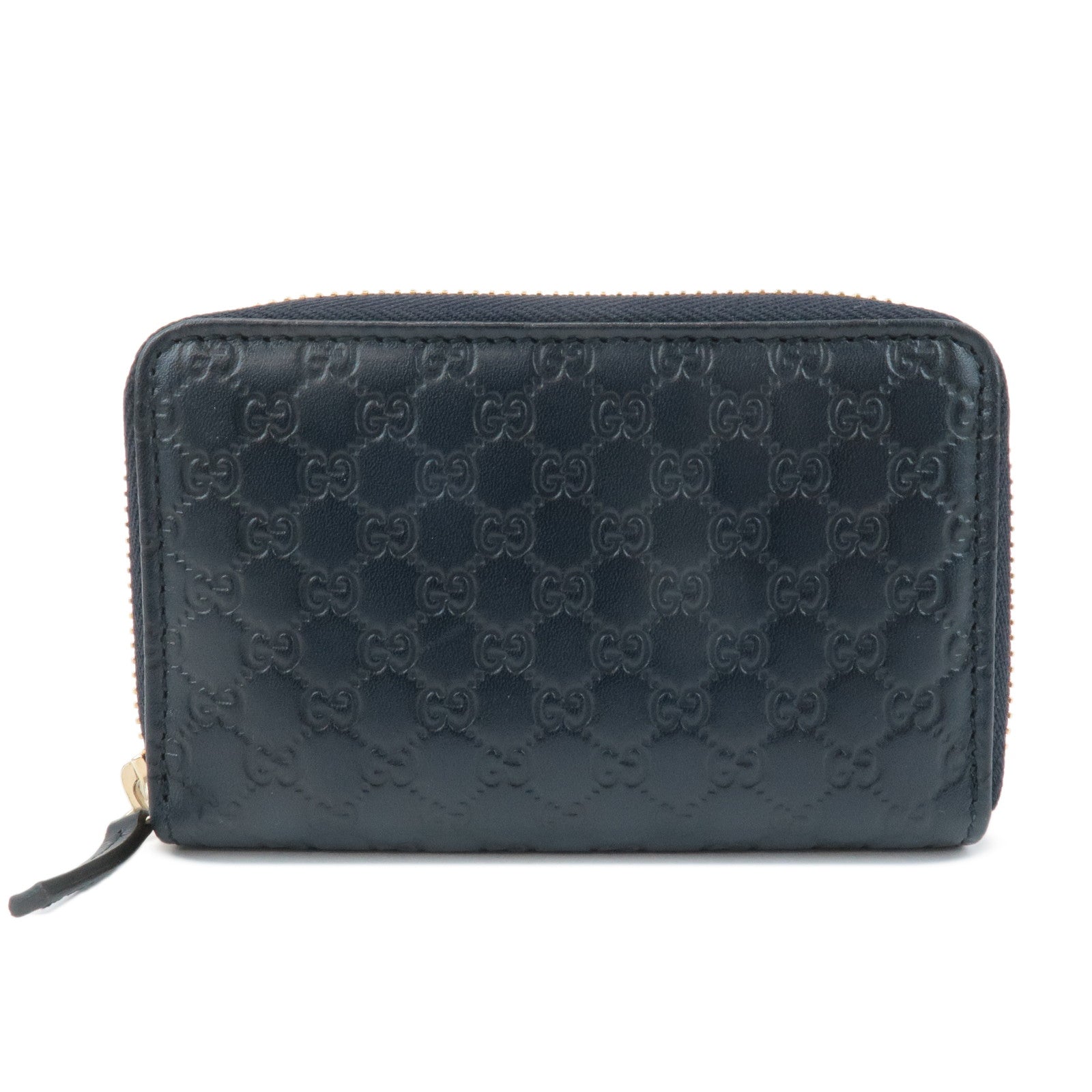 GUCCI-Micro-Guccissima-Leather-Zip-Around-Card-Case-Navy-255452