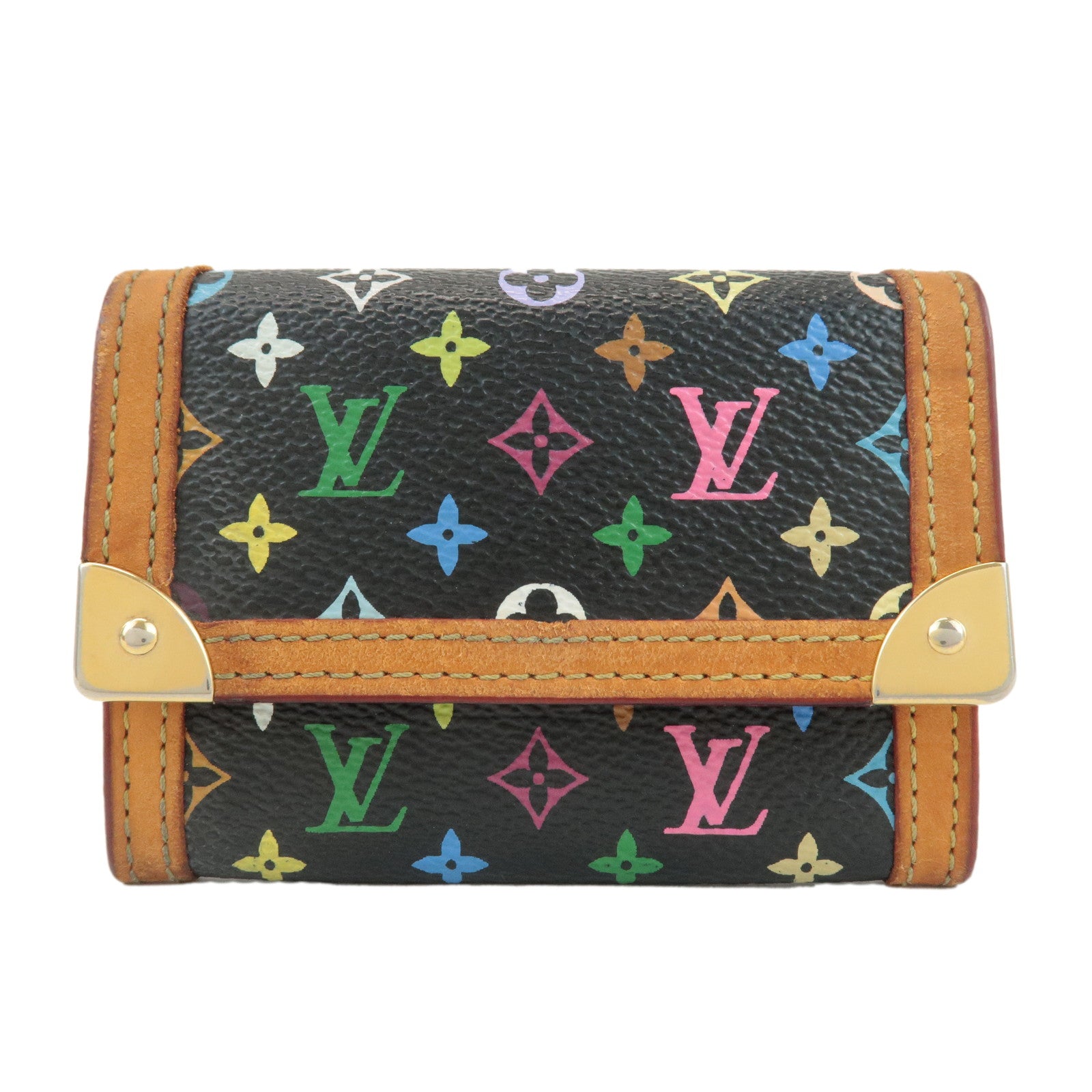 Louis-Vuitton-Multi-Color-Porte-Monnaie-Plat-Coin-Case-M92656