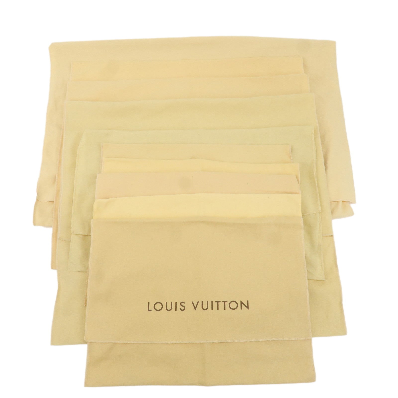 Louis-Vuitton-Set-of-10-Dust-Bag-Storage-Bag-Flap-Beige