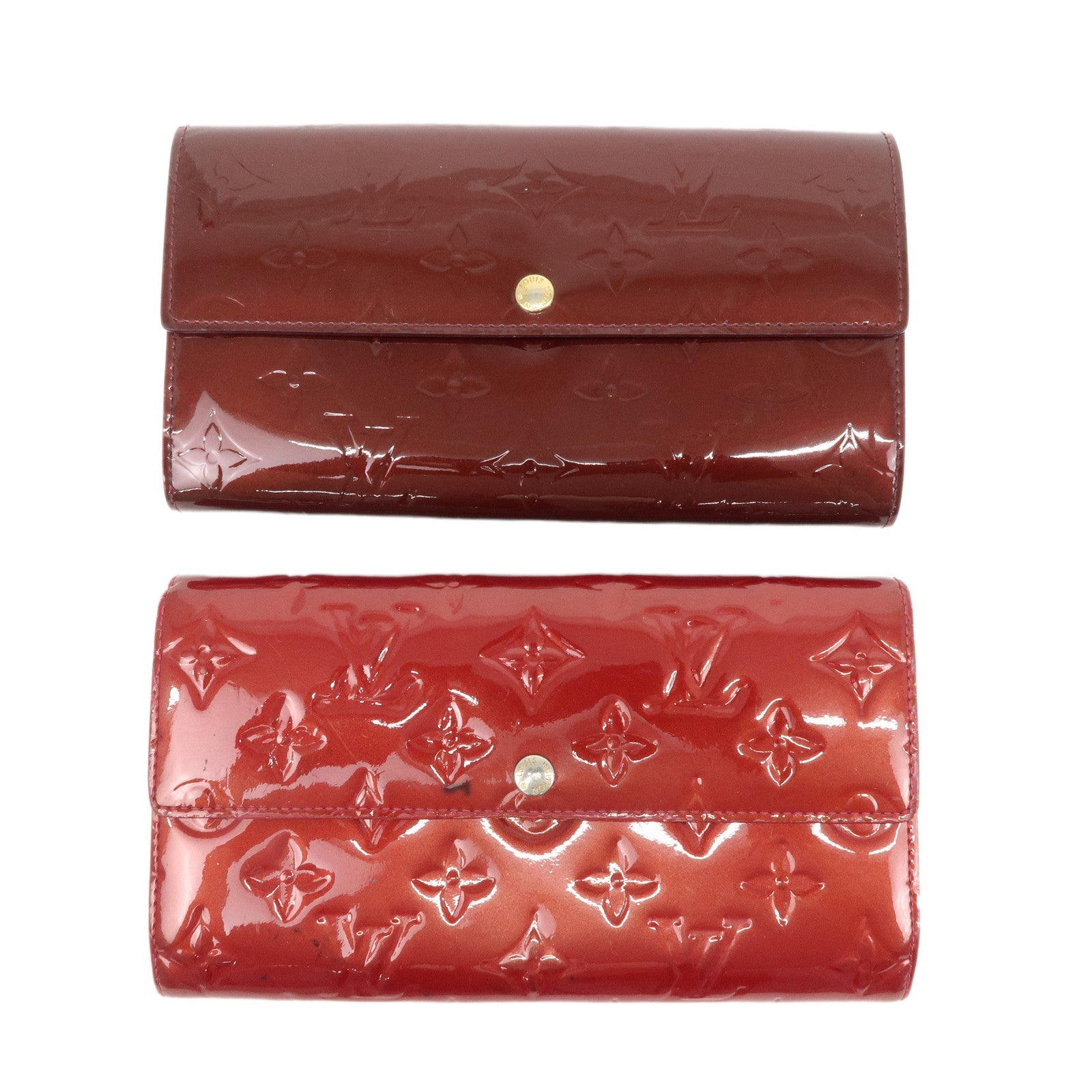 Louis-Vuitton-Monogram-Vernis-Set-of-2-Wallet-M91521-M93530