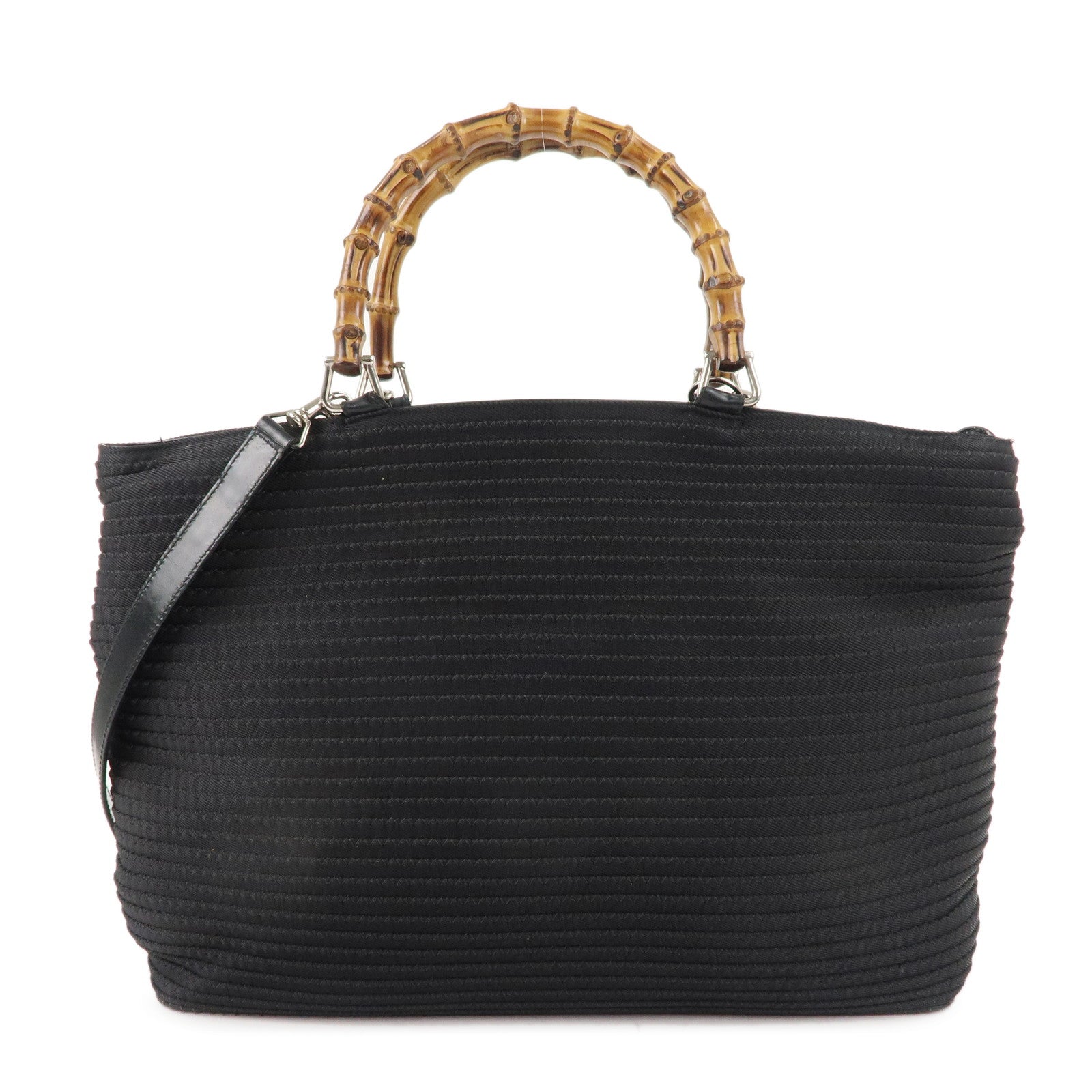 GUCCI-Bamboo-Nylon-Leather-2WAY-Bag-Black-002.2058